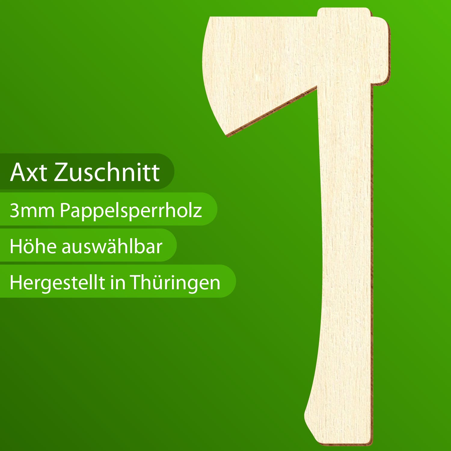 Axt Holz Zuschnitt 3-50cm