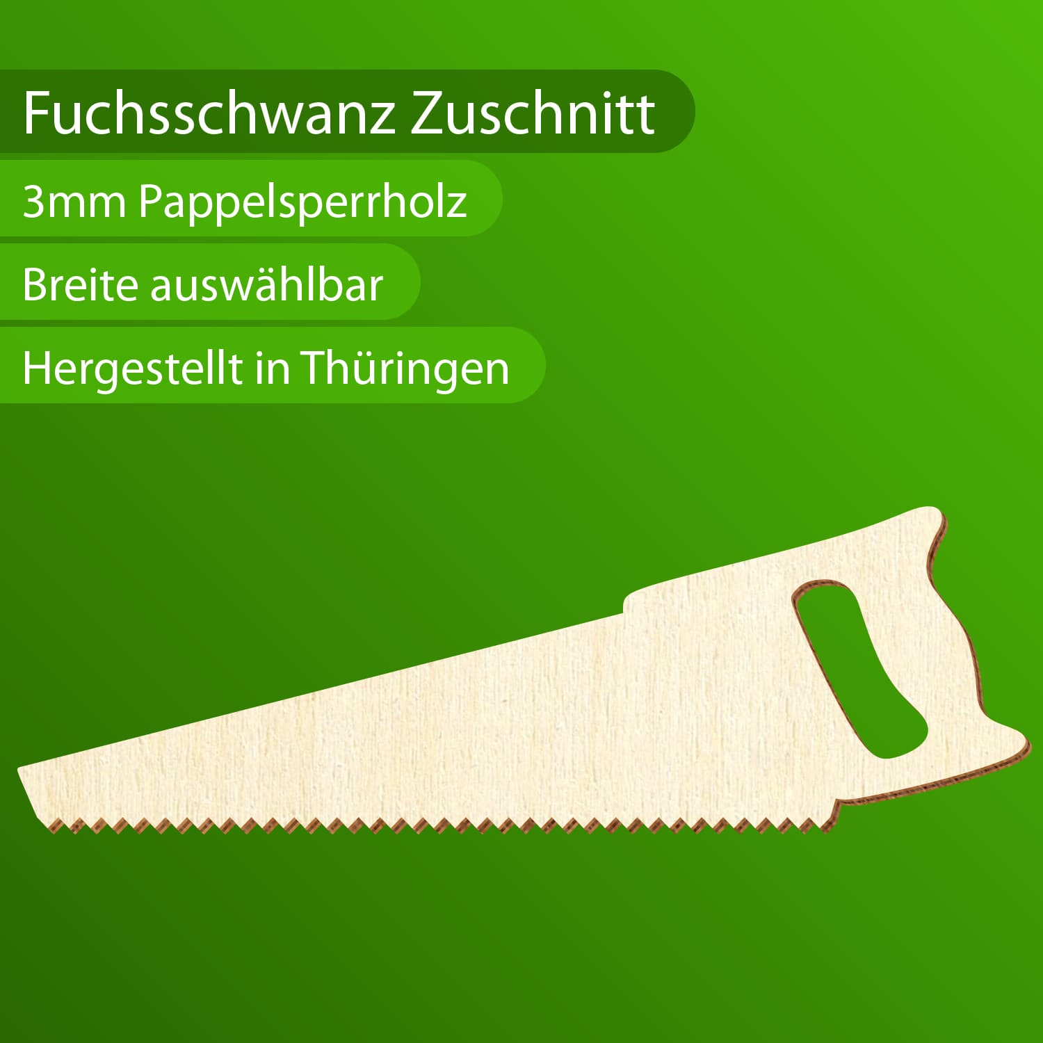 Säge Fuchsschwanz Holz Zuschnitt 3-50cm