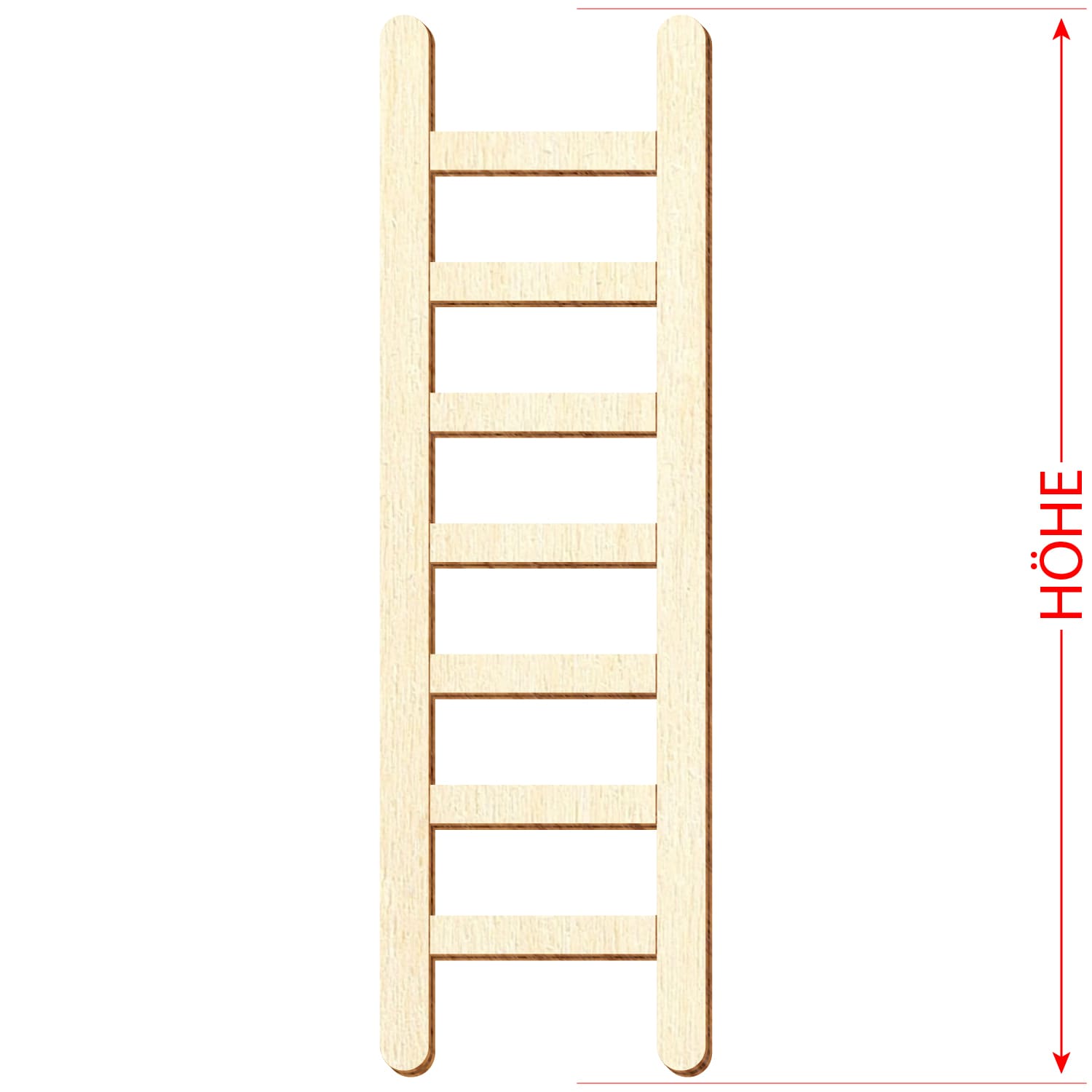 Leiter Dekoleiter Holz Zuschnitt 3-50cm - Größe