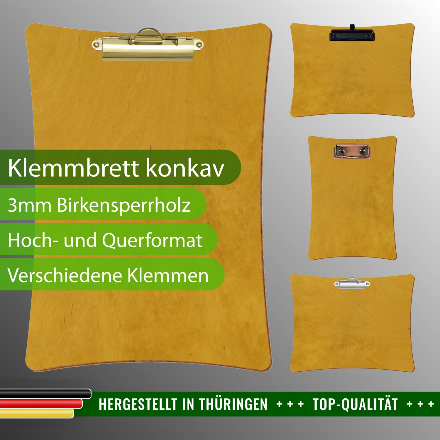 Klemmbrett konkav Eiche hell mit Produktinfos