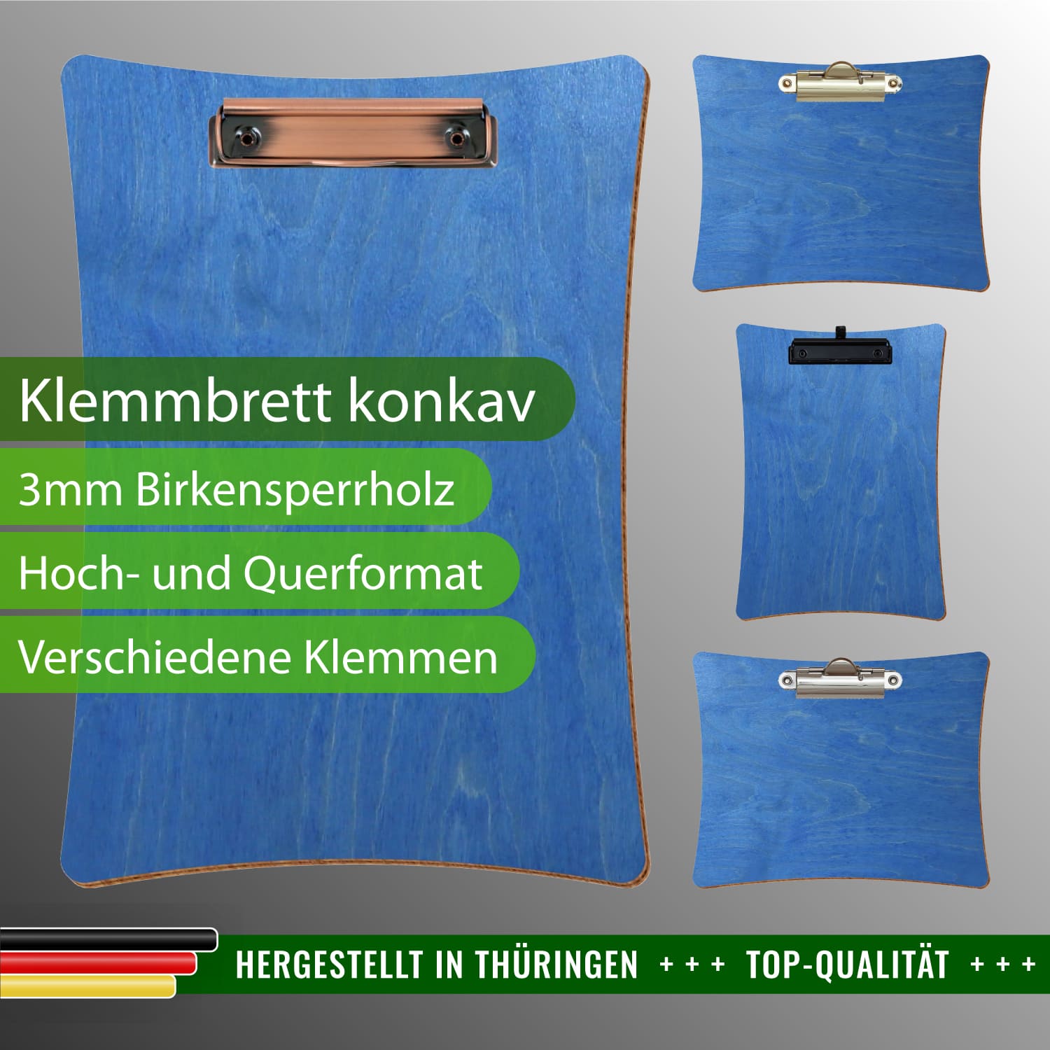Klemmbrett konkav Kornblumenblau
