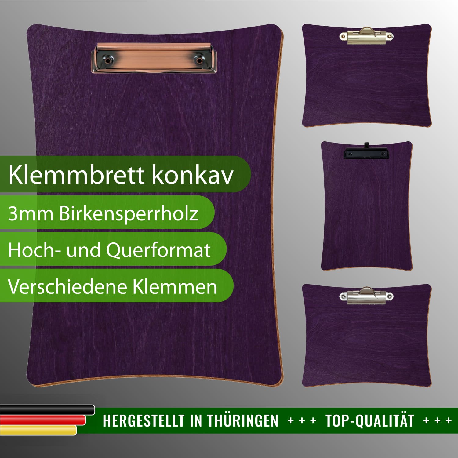 Klemmbrett konkav Lila