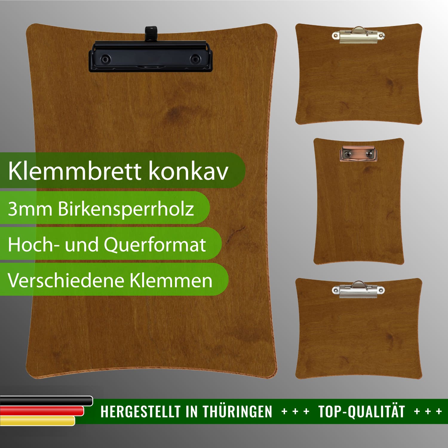 Klemmbrett konkav Teak