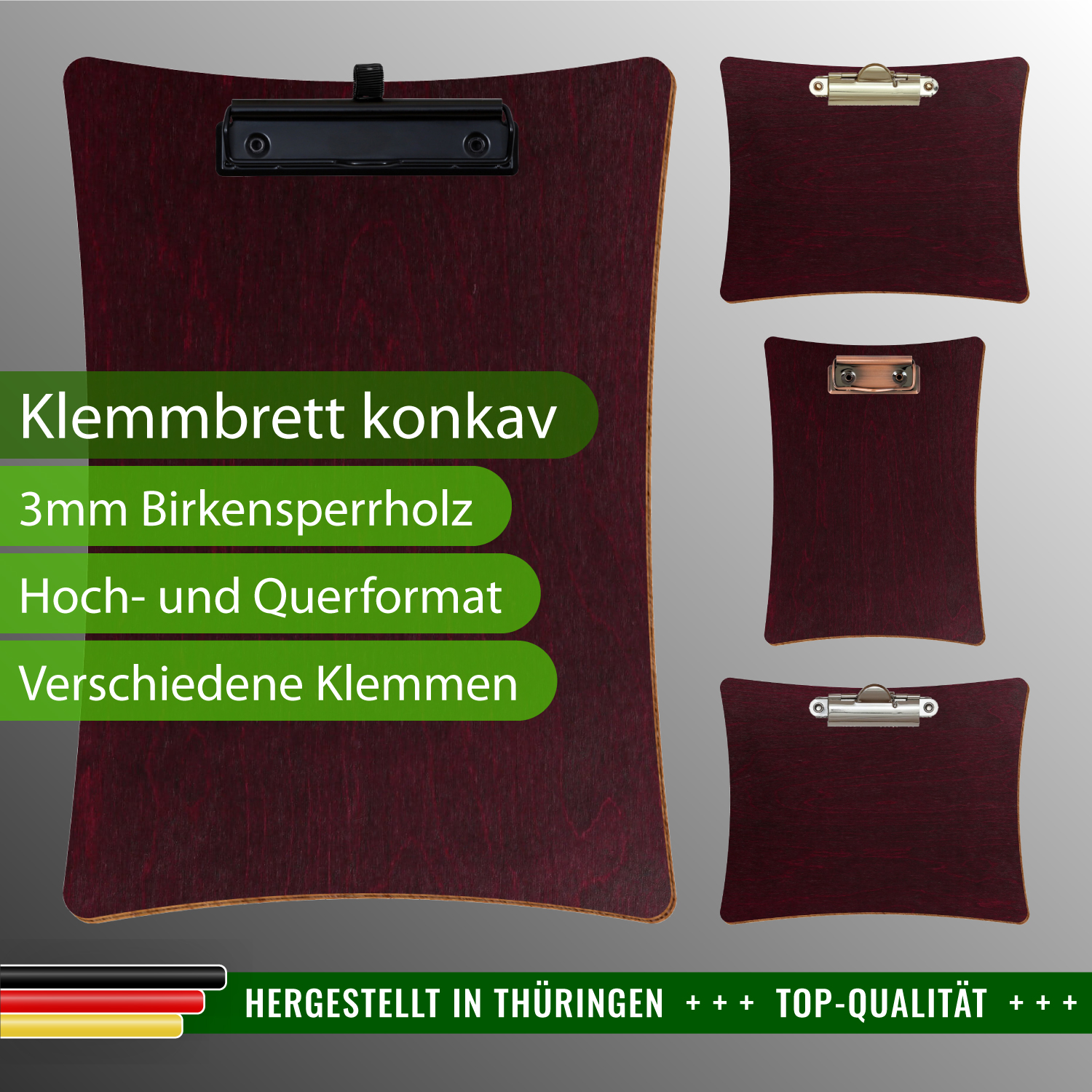Klemmbrett konkav Violett mit Produktinfos