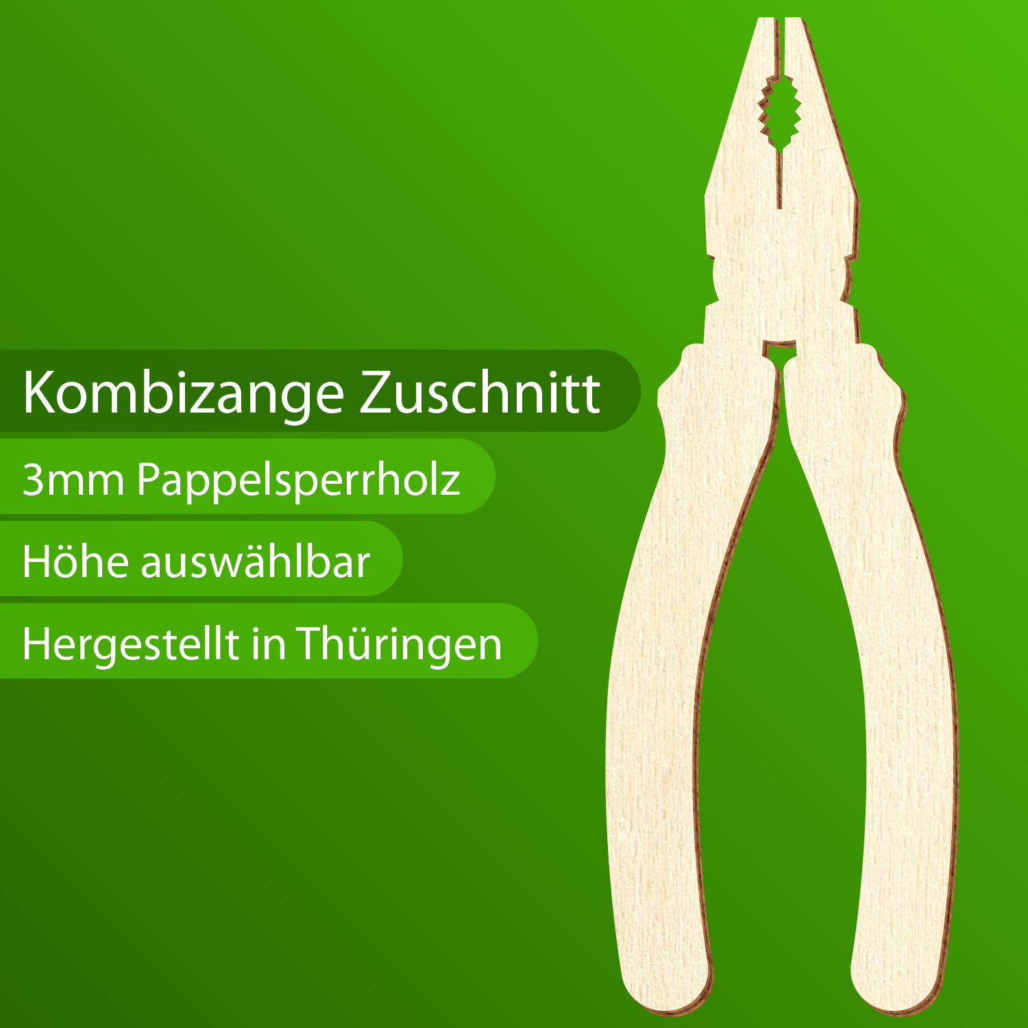 Kombizange Holz Zuschnitt 3-50cm - Startbild