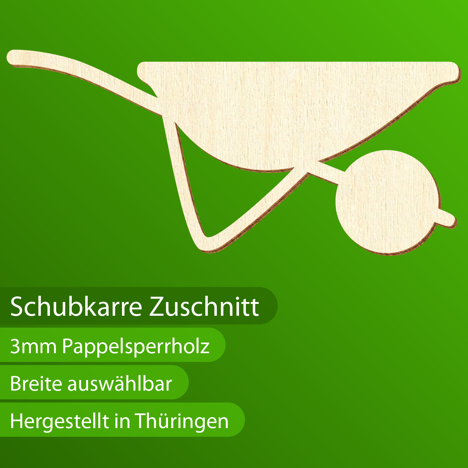 Schubkarre Holz Zuschnitt 5-50cm