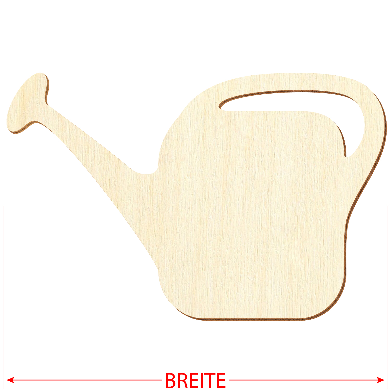 Gießkanne Holz Zuschnitt 3-50cm - Größe