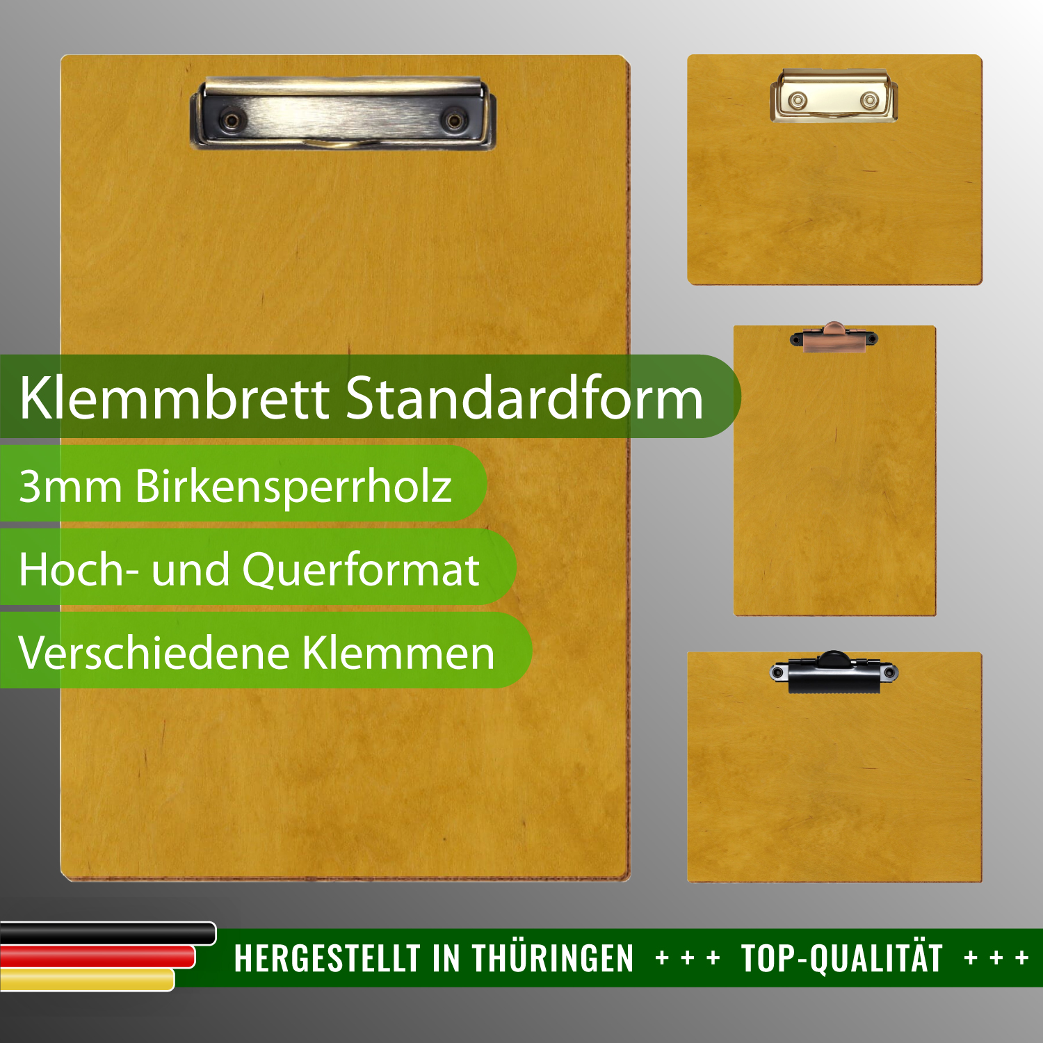 Klemmbrett Standardform Eiche hell