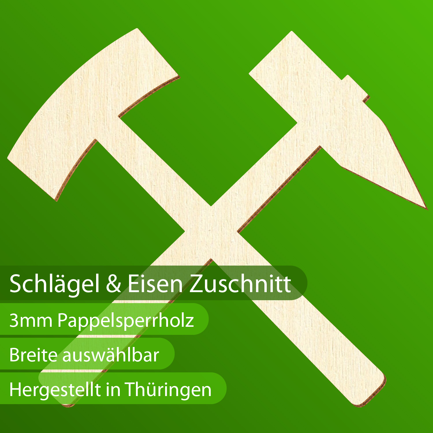 Schlägel & Eisen DIN21800 Holz Zuschnitt 5-50cm