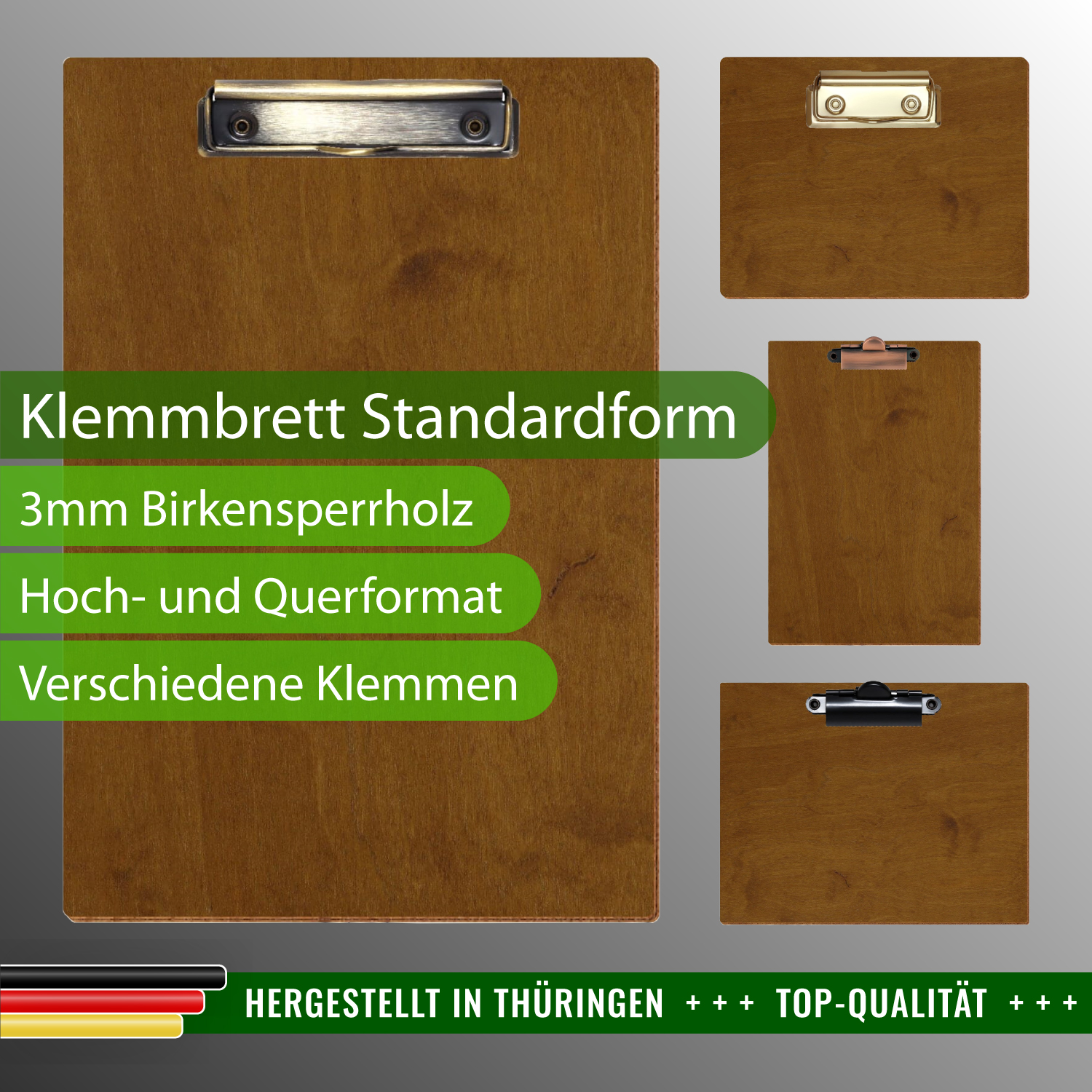 Klemmbrett Standardform Teak