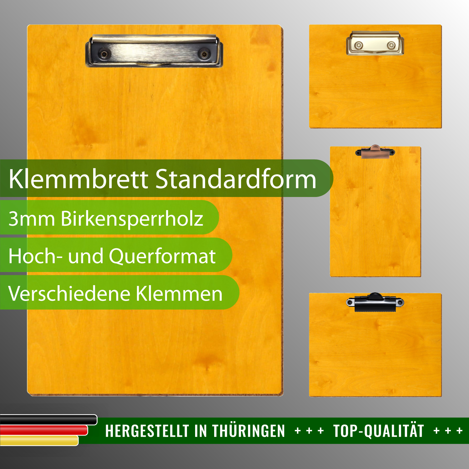 Klemmbrett Standardform Zitronengelb