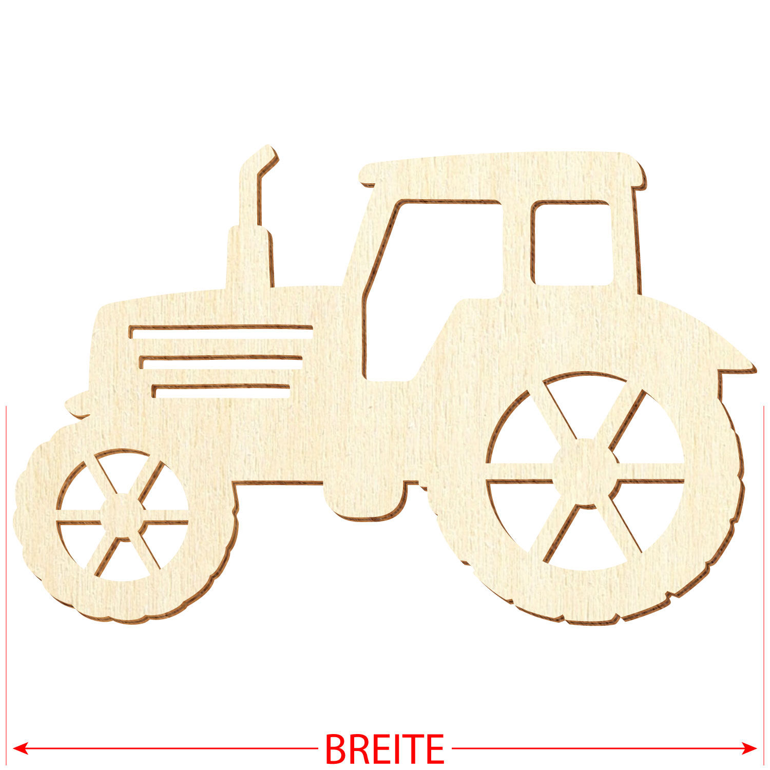 Holz Zuschnitt Traktor V4 Breite