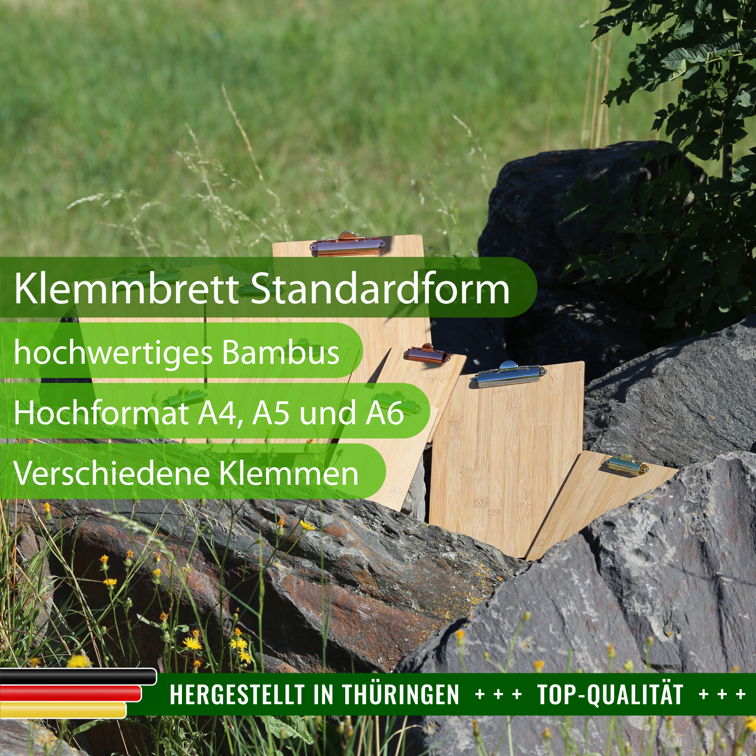 Bambus Klemmbrett Standardform