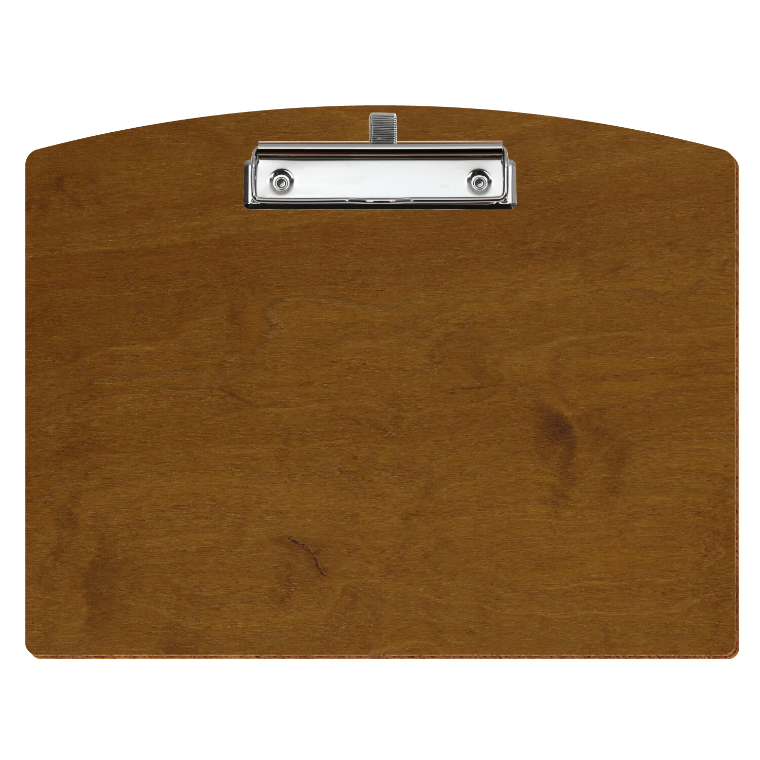 Klemmbrett Segmentform Teak A4 querkant Stifthalter Bügelklemme silber