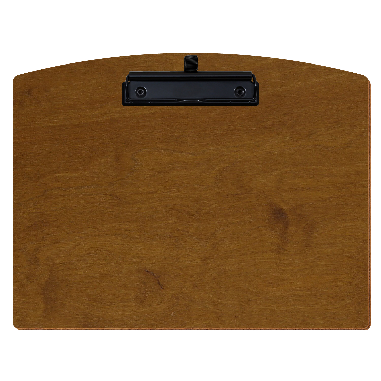 Klemmbrett Segmentform Teak A4 querkant Stifthalter Bügelklemme schwarz