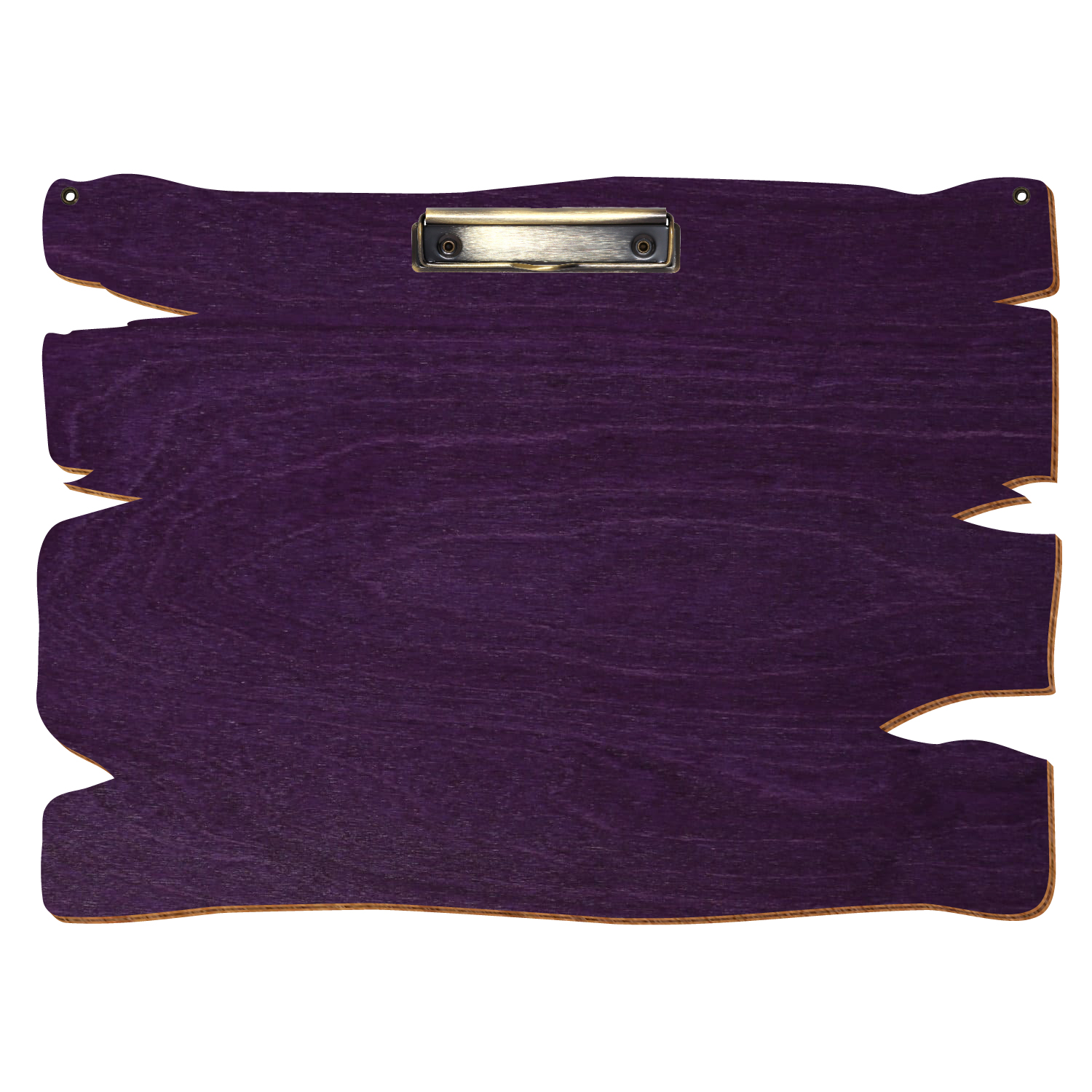 Klemmbrett Holzbrettform mit 2 Ösen Lila A3 querkant Bügelklemme antik