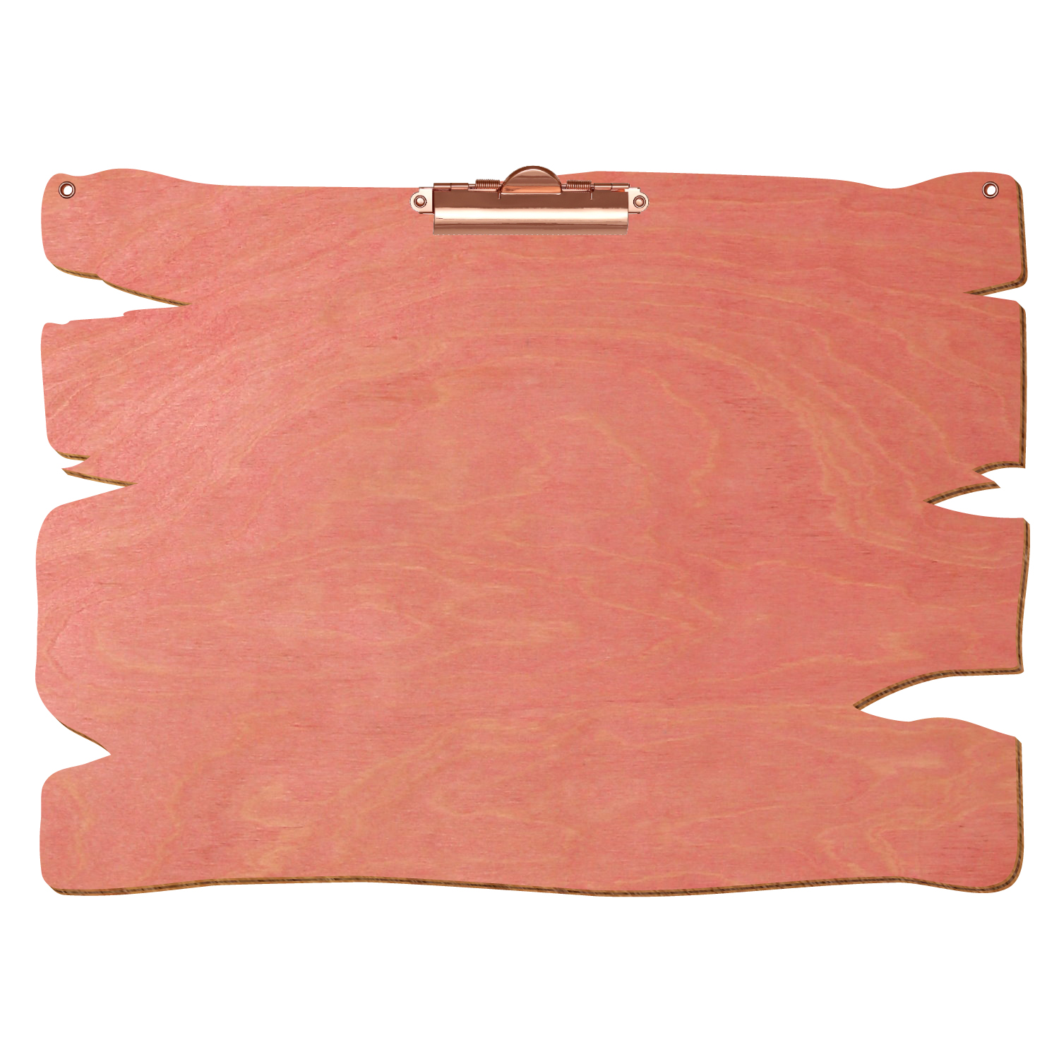 Klemmbrett Holzbrettform mit 2 Ösen Rosa A3 querkant Zahnklemme roségold