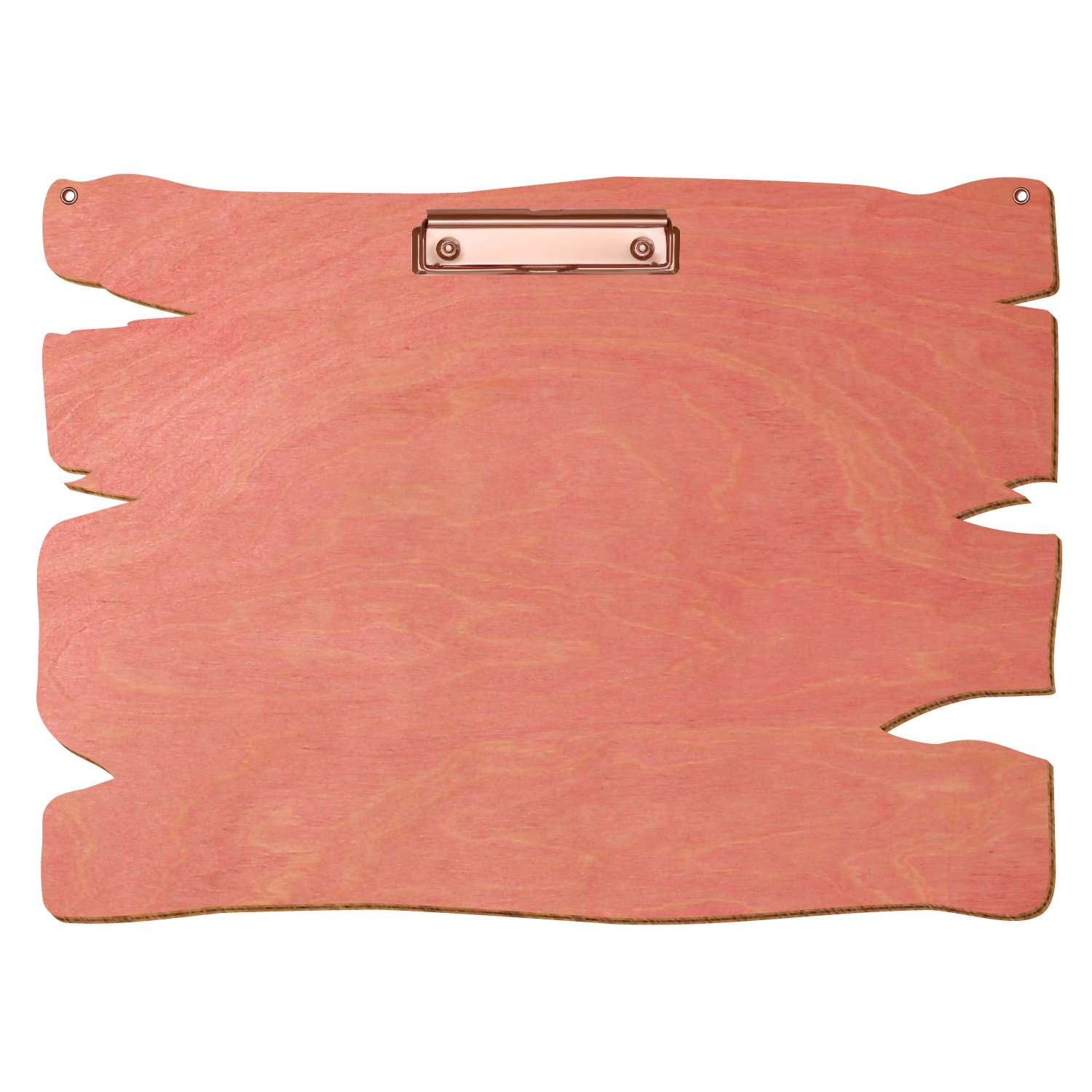 Klemmbrett Holzbrettform mit 2 Ösen Rosa A3 querkant Bügelklemme roségold