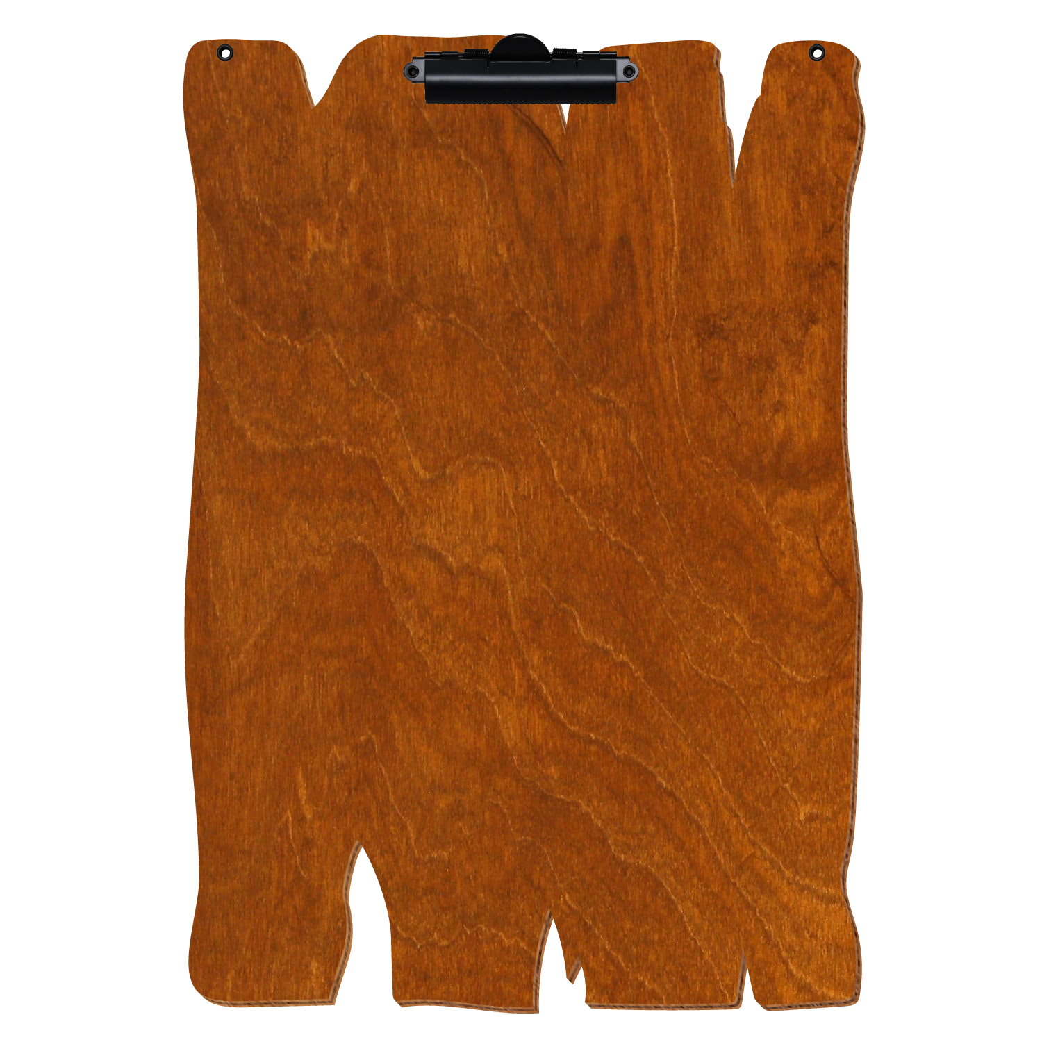 Klemmbrett Holzbrettform mit 2 Ösen Rum A3 hochkant Zahnklemme schwarz