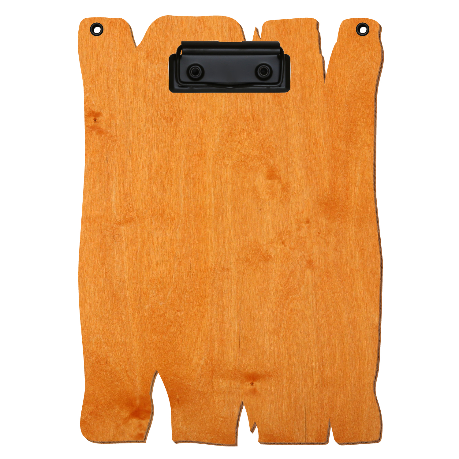 Klemmbrett Holzbrettform mit 2 Ösen Toscana A5 hochkant Bügelklemme schwarz