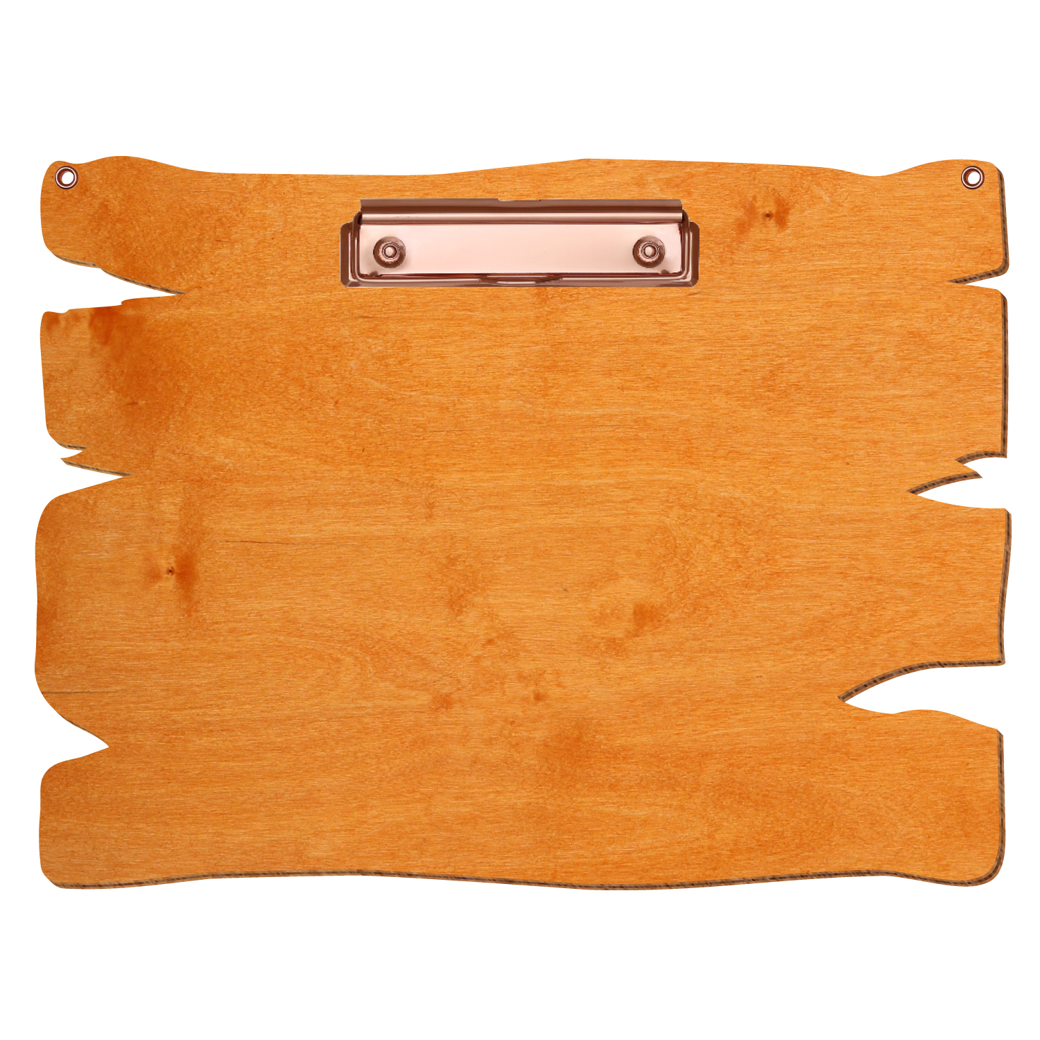 Klemmbrett Holzbrettform mit 2 Ösen Toscana A4 querkant Bügelklemme roségold