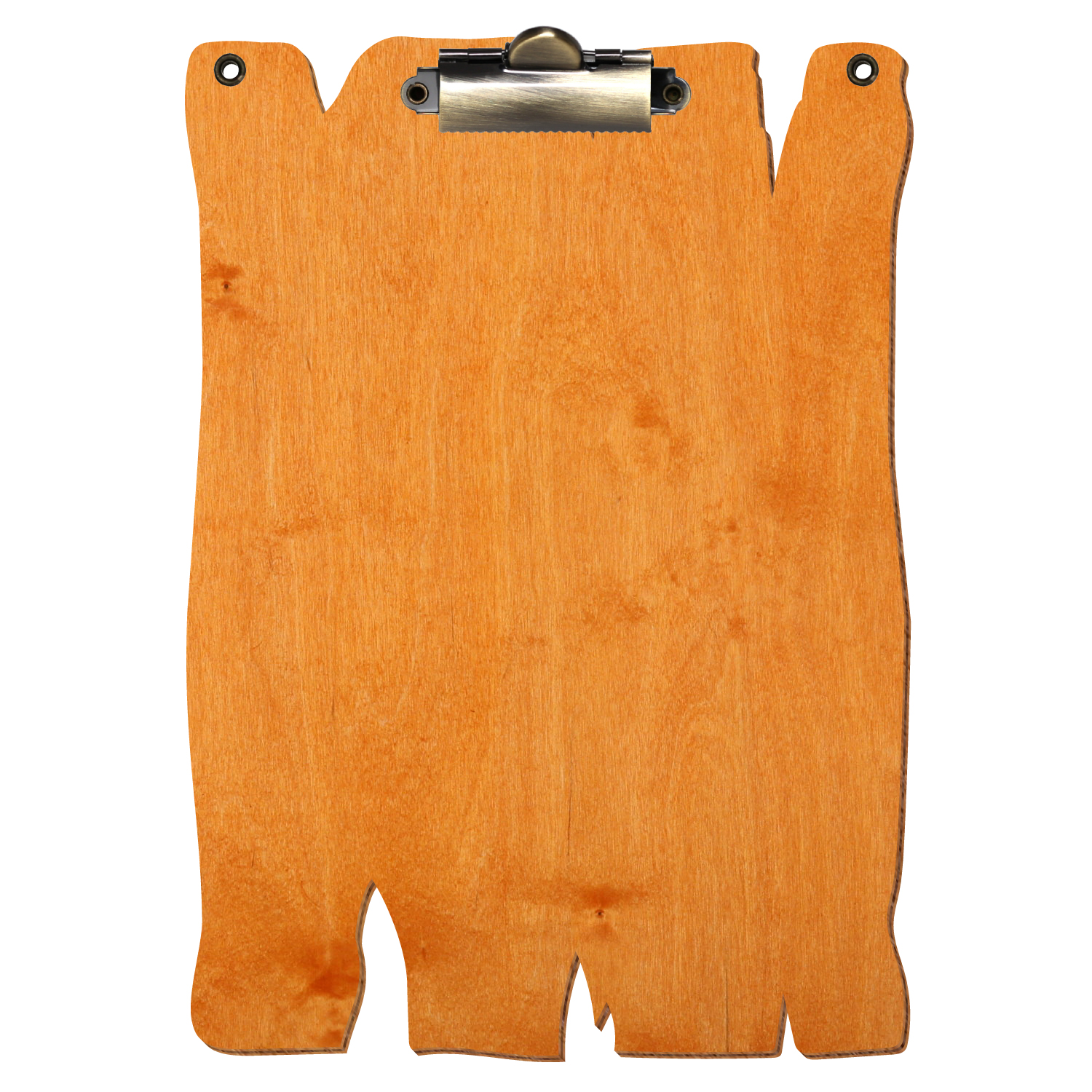 Klemmbrett Holzbrettform mit 2 Ösen Toscana A5 hochkant Zahnklemme antik