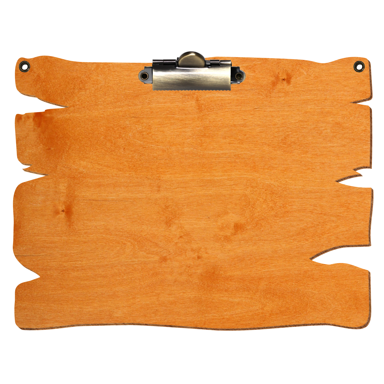 Klemmbrett Holzbrettform mit 2 Ösen Toscana A5 querkant Zahnklemme antik
