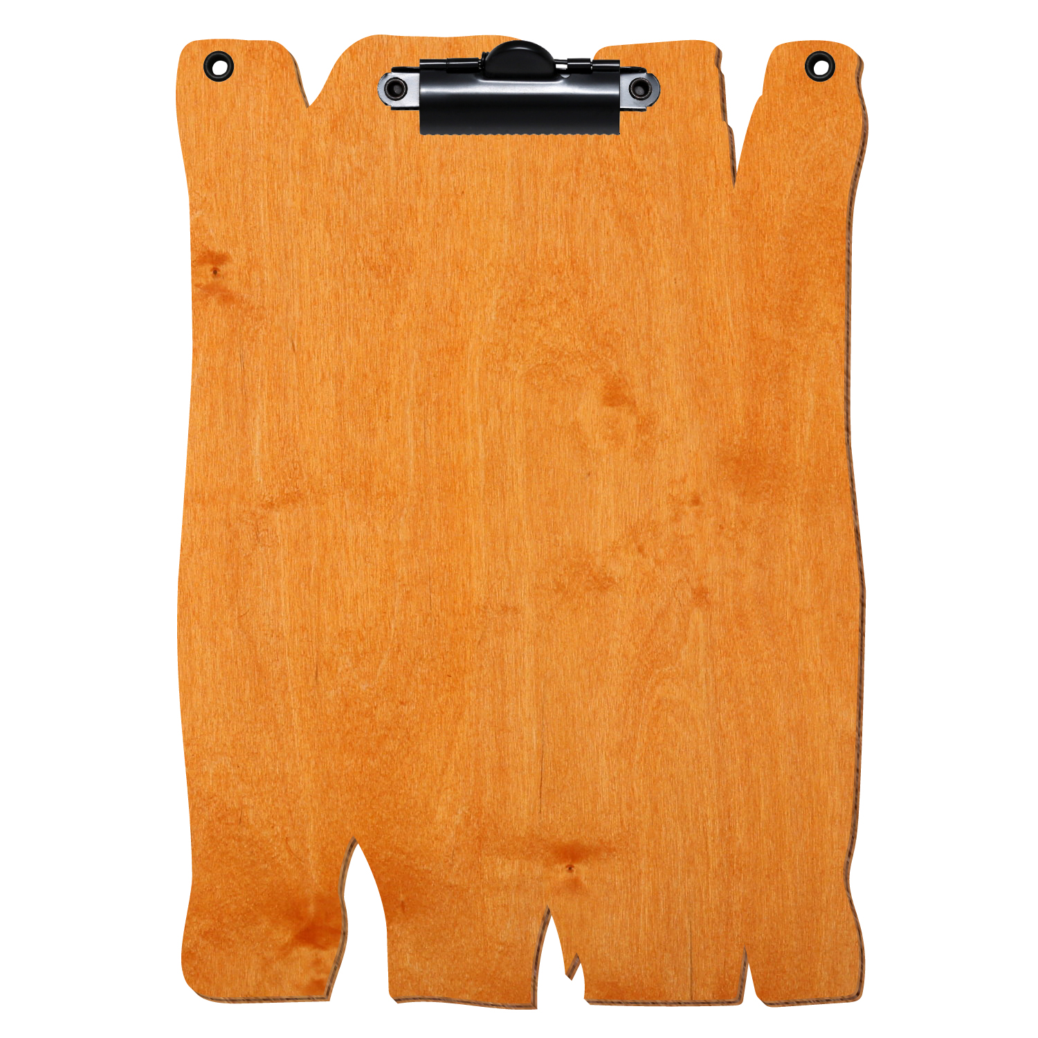 Klemmbrett Holzbrettform mit 2 Ösen Toscana A5 hochkant Zahnklemme schwarz