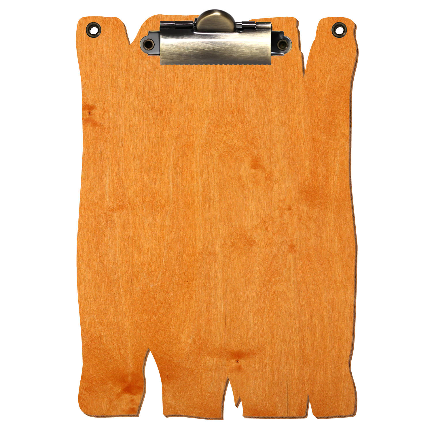 Klemmbrett Holzbrettform mit 2 Ösen Toscana A6 hochkant Zahnklemme antik
