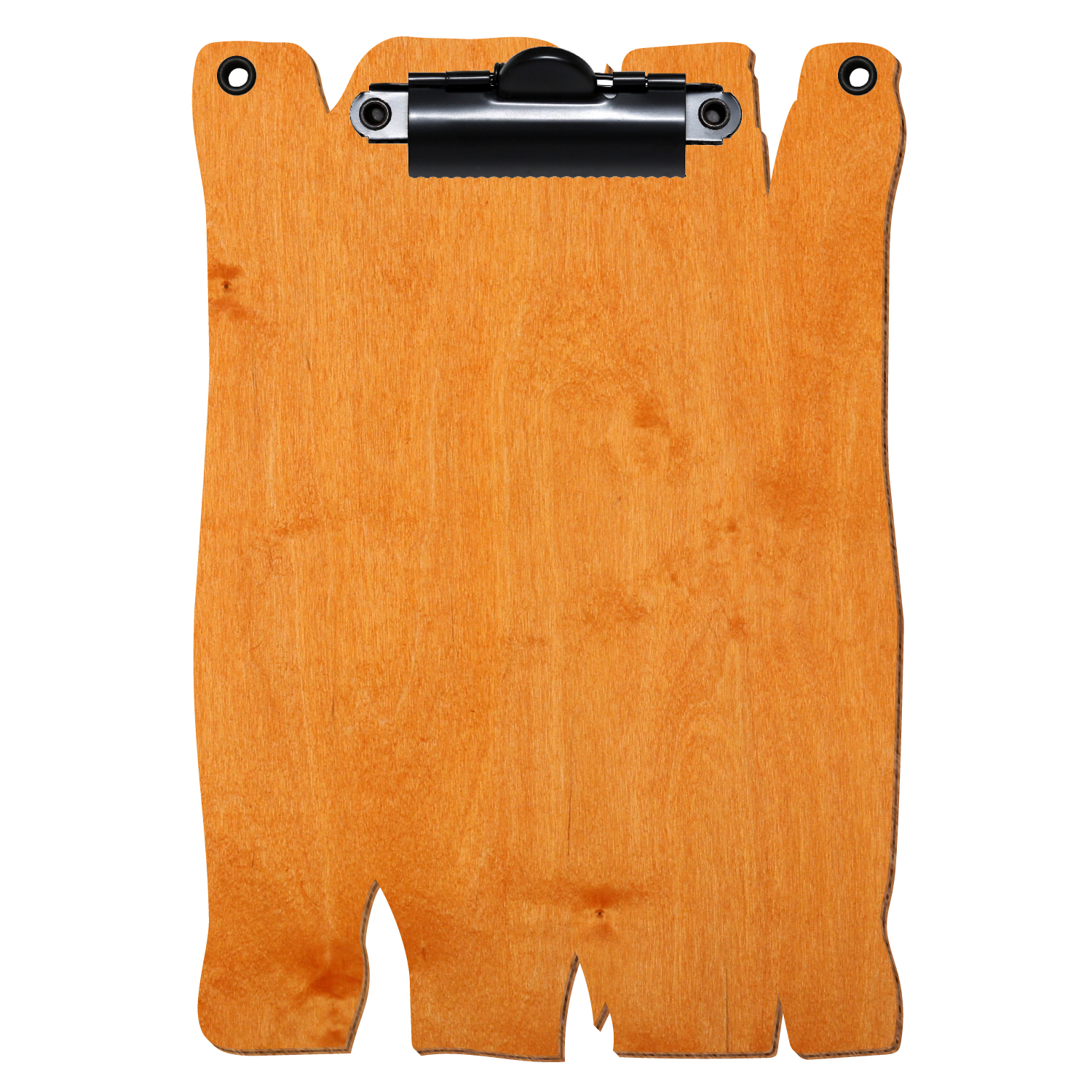 Klemmbrett Holzbrettform mit 2 Ösen Toscana A6 hochkant Zahnklemme schwarz