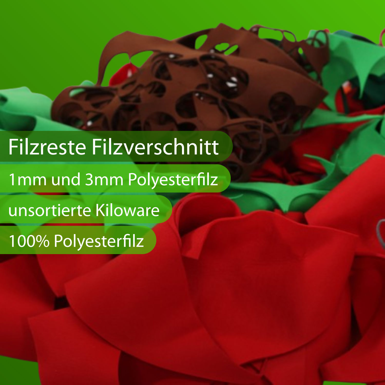 Gemischte Filzreste Filzverschnitt bunt günstig