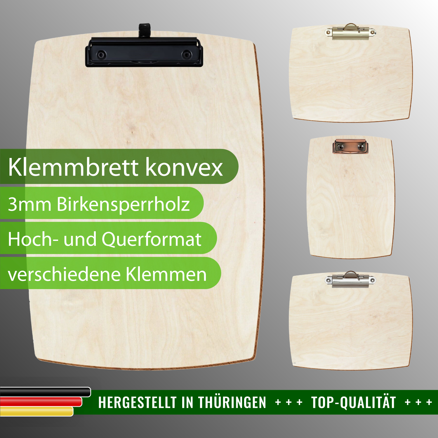 Klemmbrett konvex Birke natur mit Produktinfos