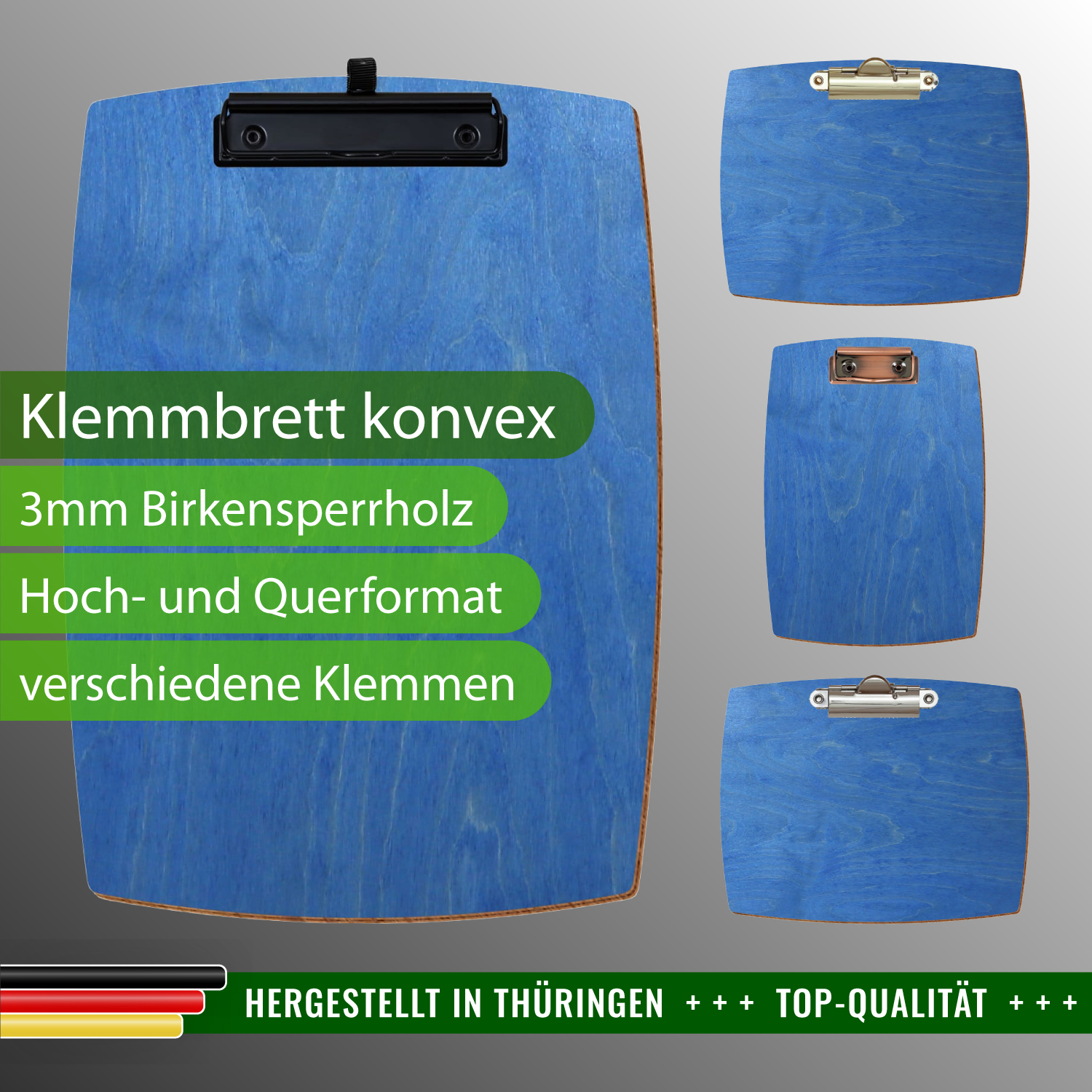 Klemmbrett konvex Kornblumenblau
