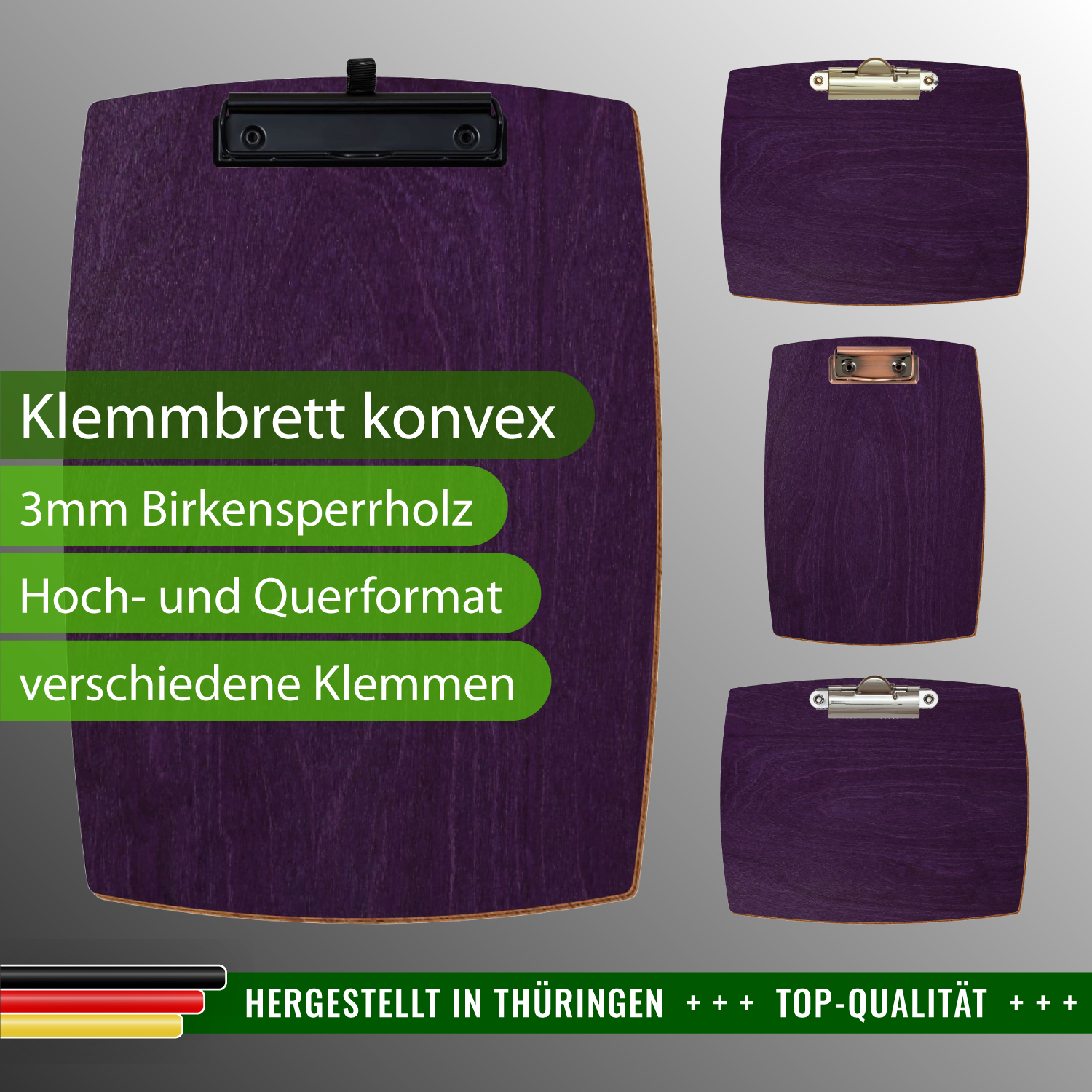 Klemmbrett konvex Lila