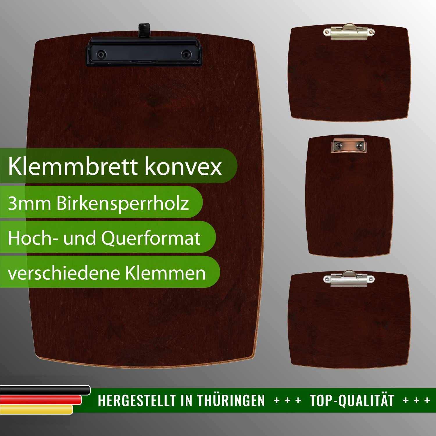 Klemmbrett konvex Nussbaum dunkel