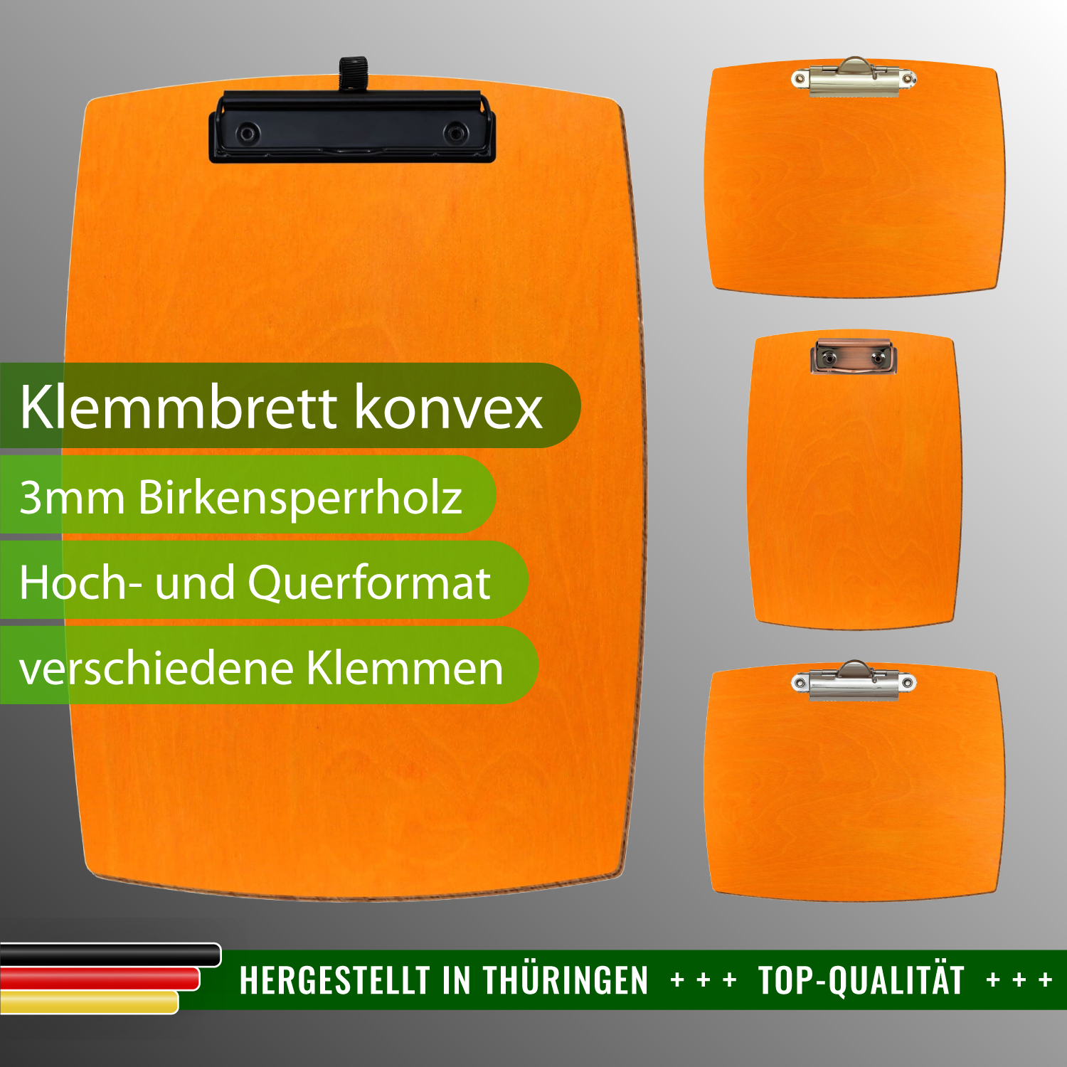 Klemmbrett konvex Orange