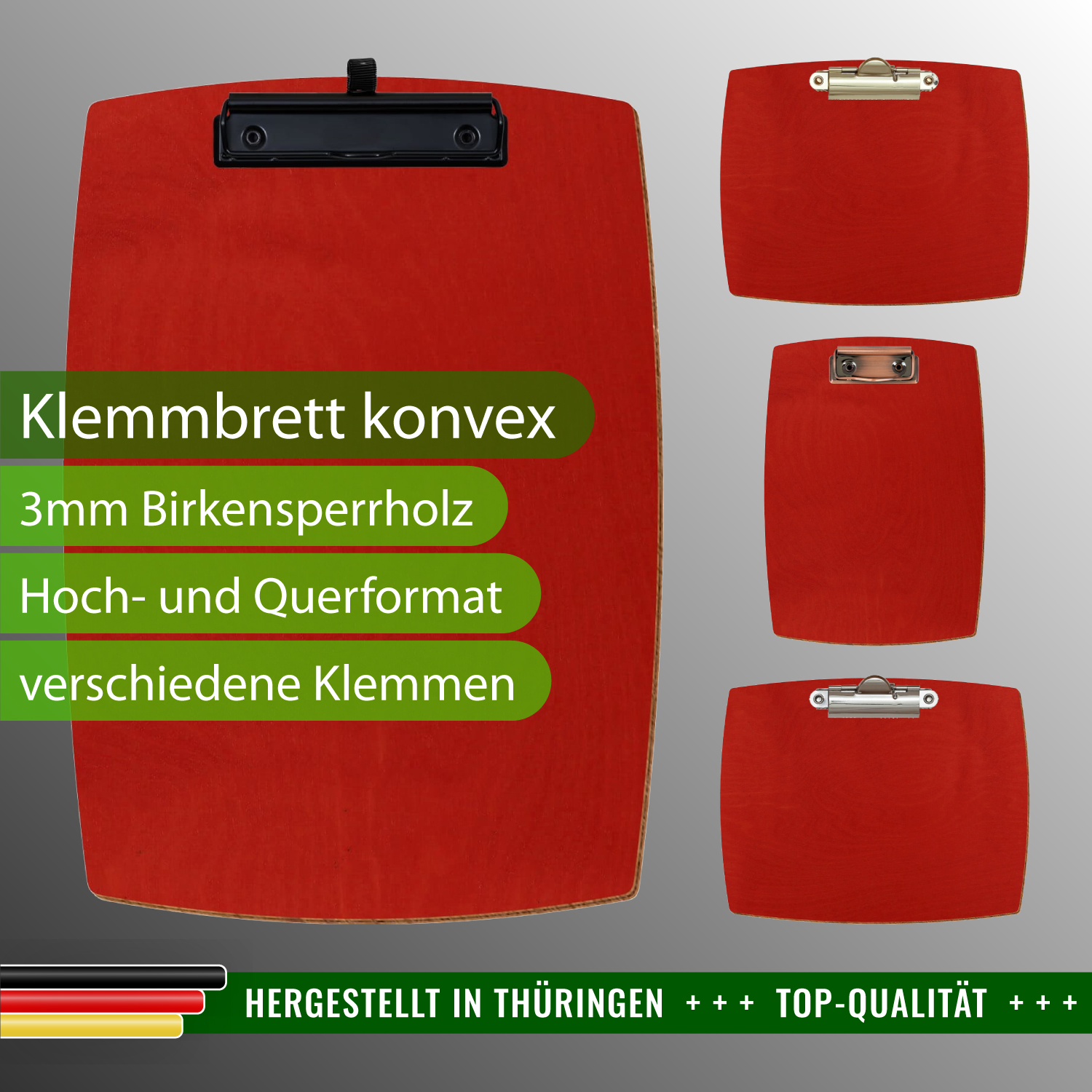 Klemmbrett konvex Rot