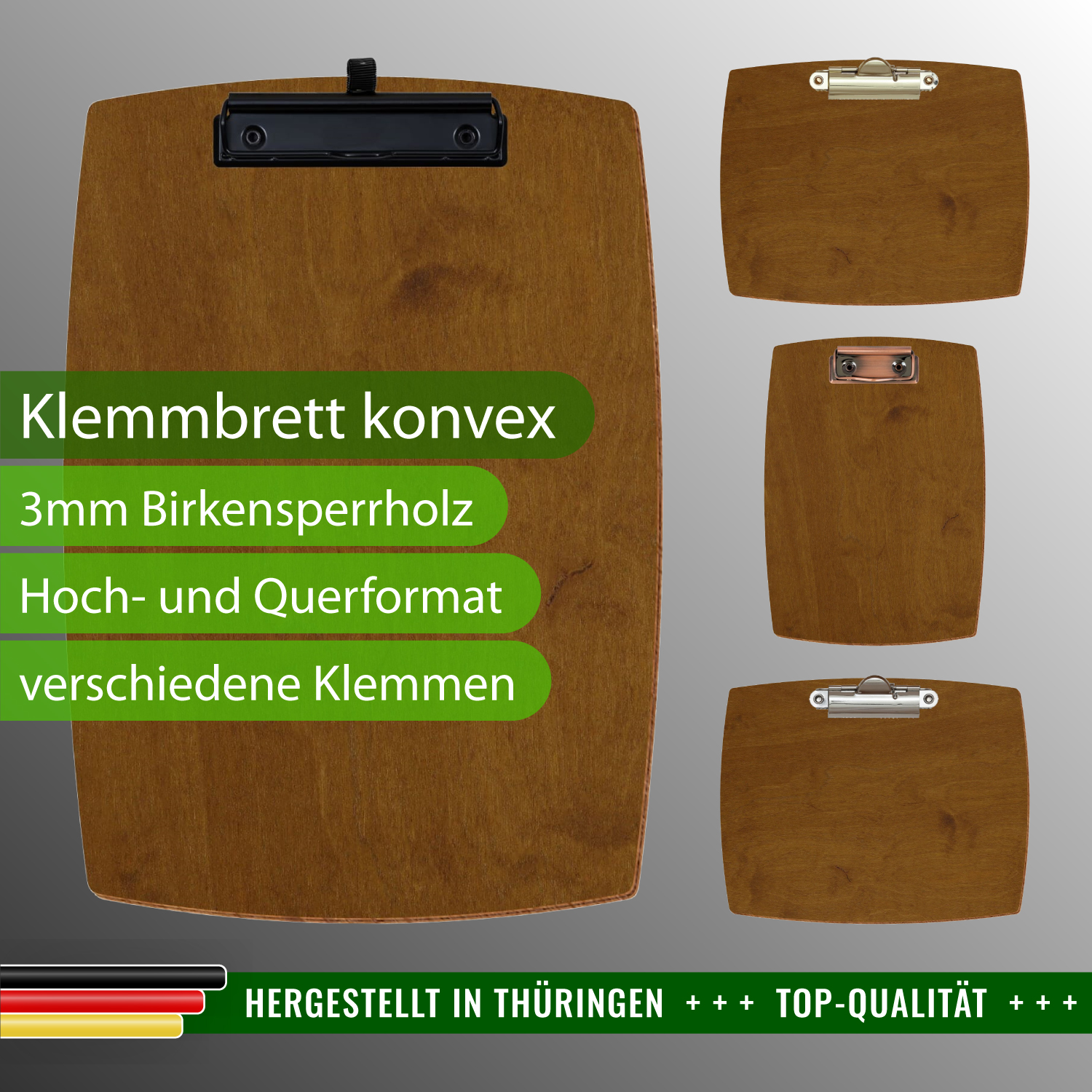 Klemmbrett konvex Teak
