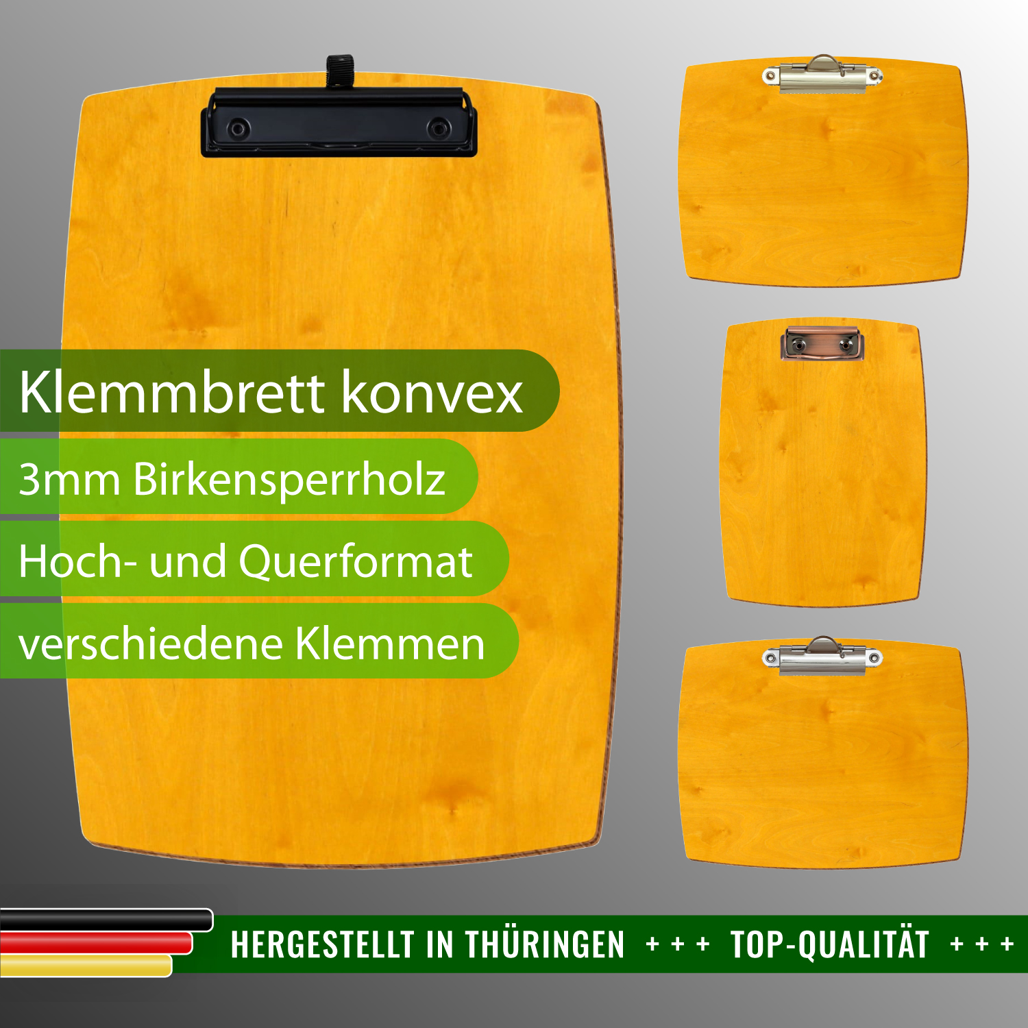 Klemmbrett konvex Zitronengelb