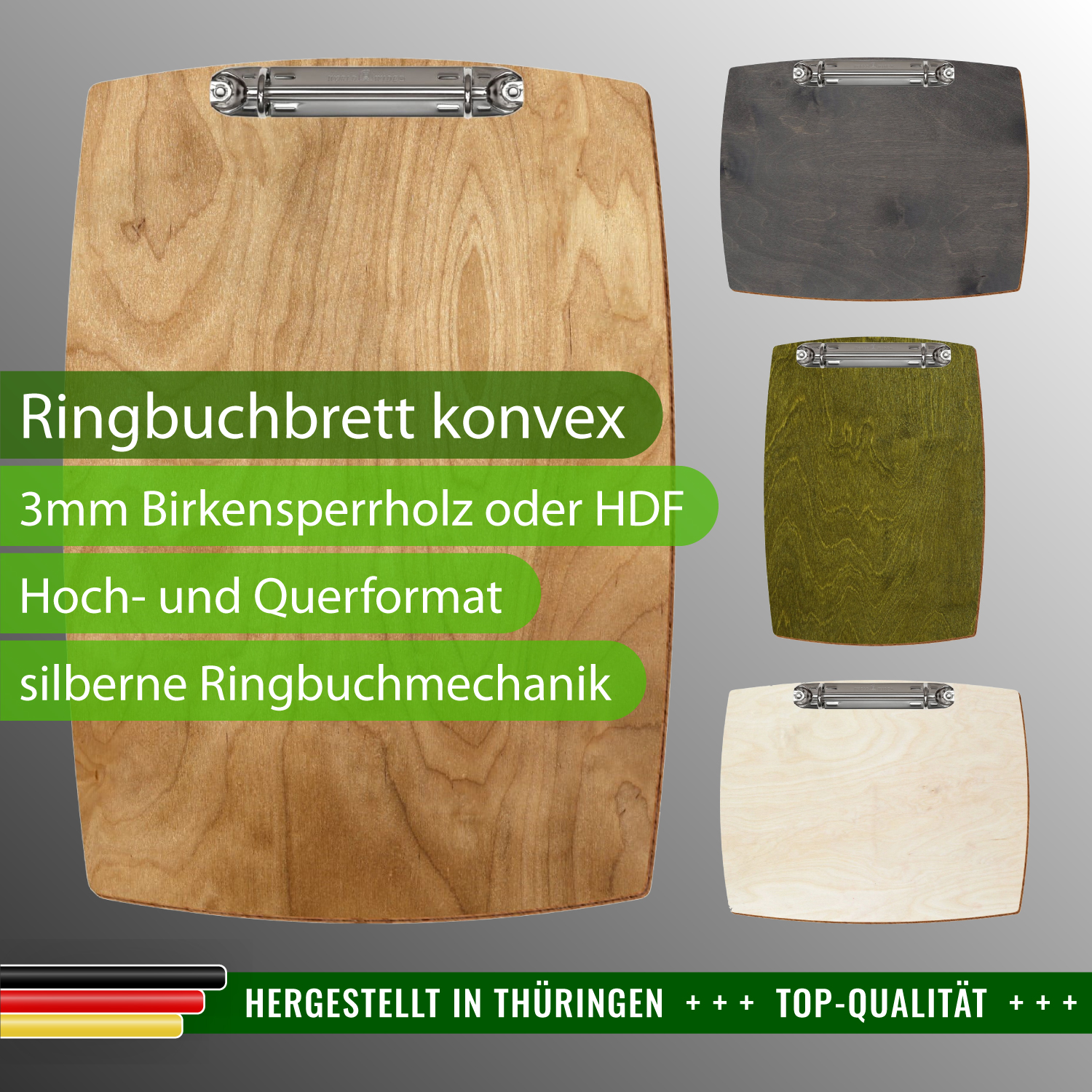 Ringbuchbrett konvex mit Produktinfos
