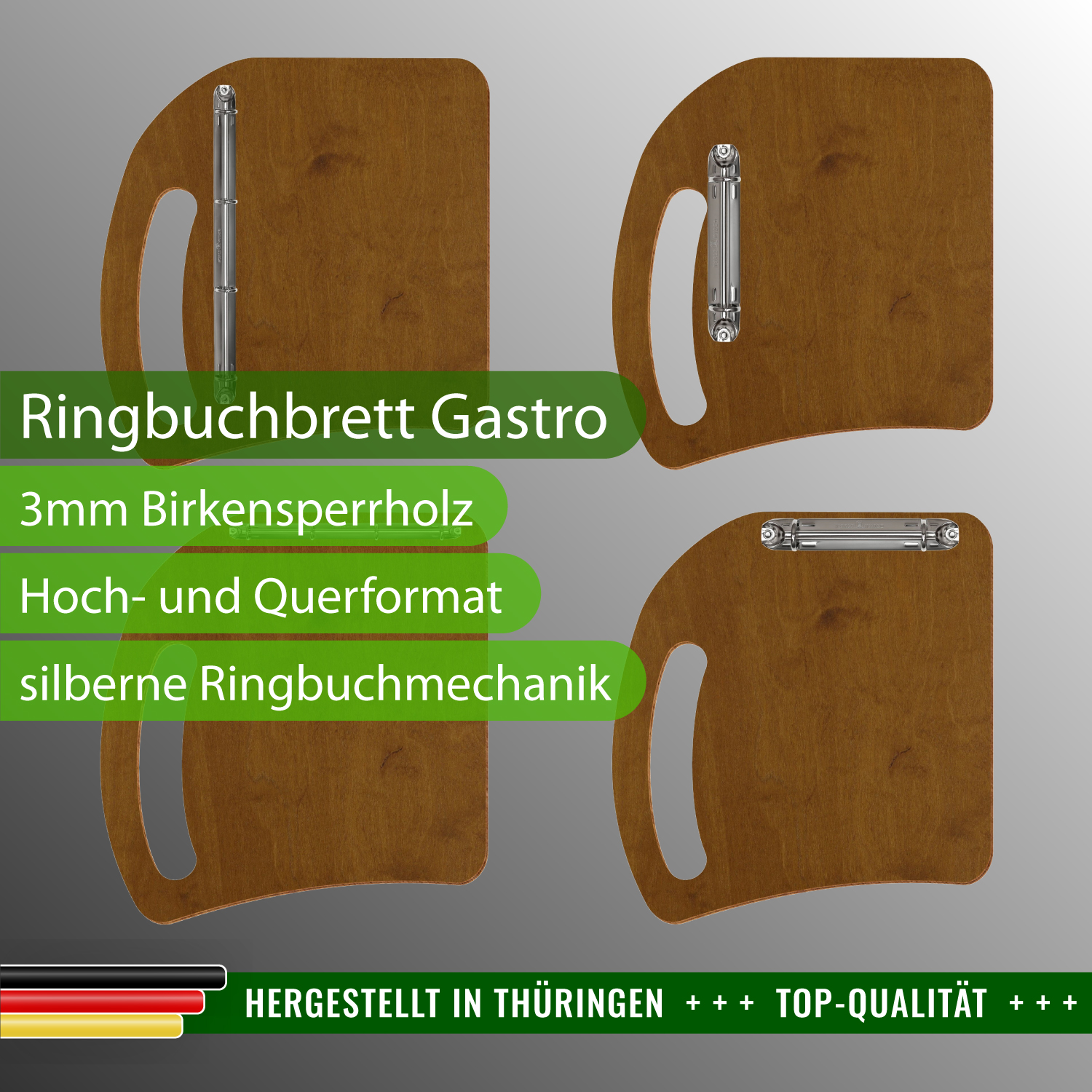 Ringbuchbrett Gastro Teak