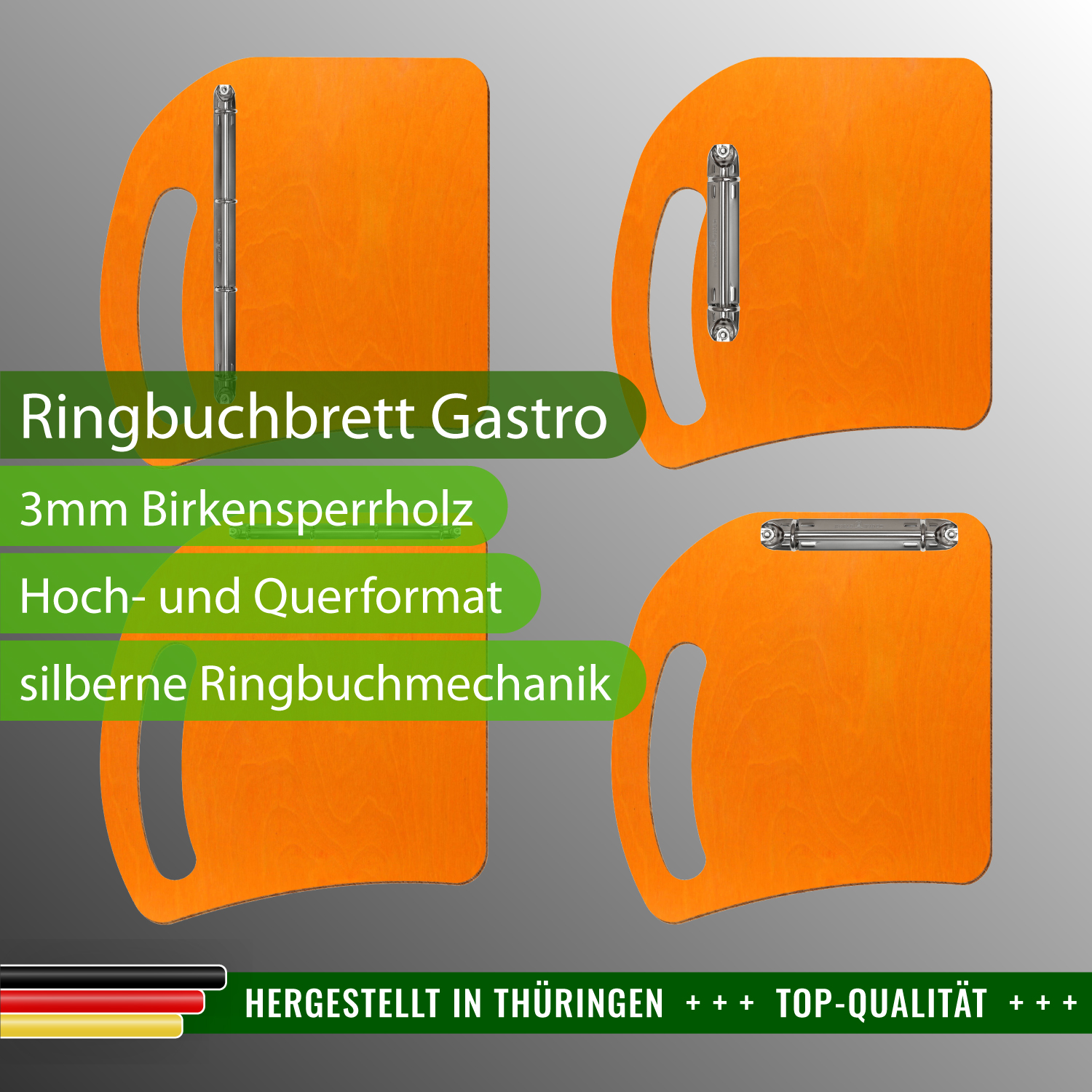 Ringbuchbrett Gastro Orange