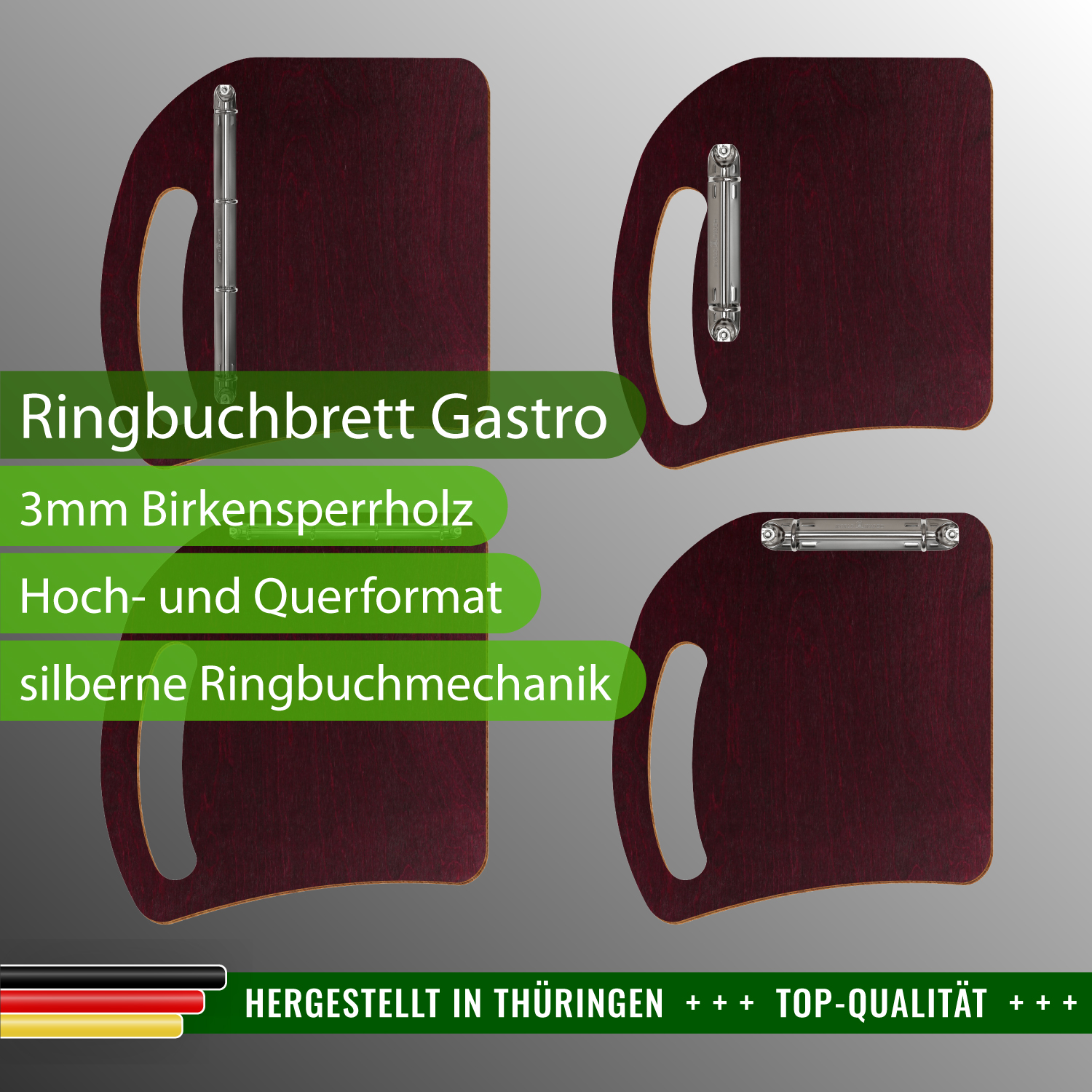 Ringbuchbrett Gastro Violett