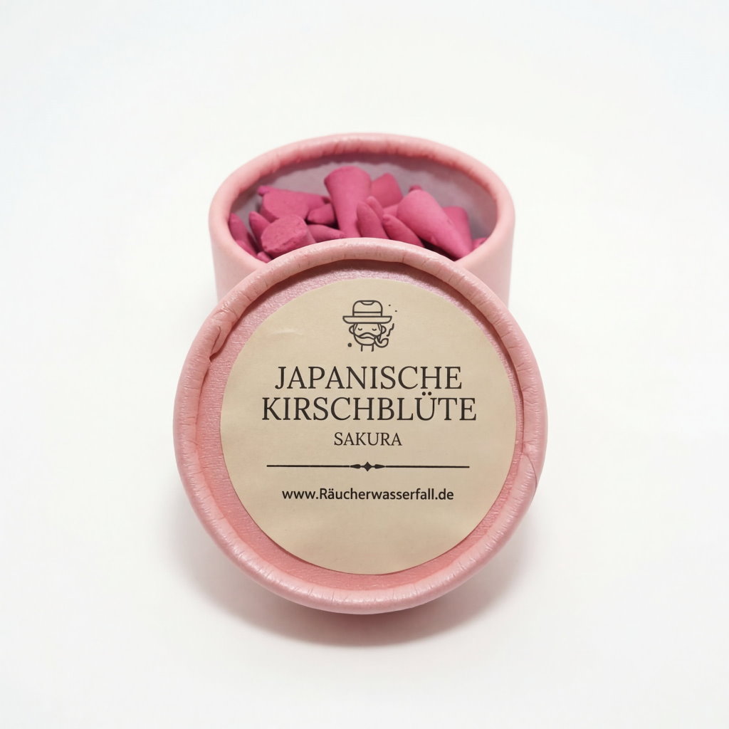 Packung mit klassischen Räucherkerzen in der Duftvariante "Japanische Kirschblüte"