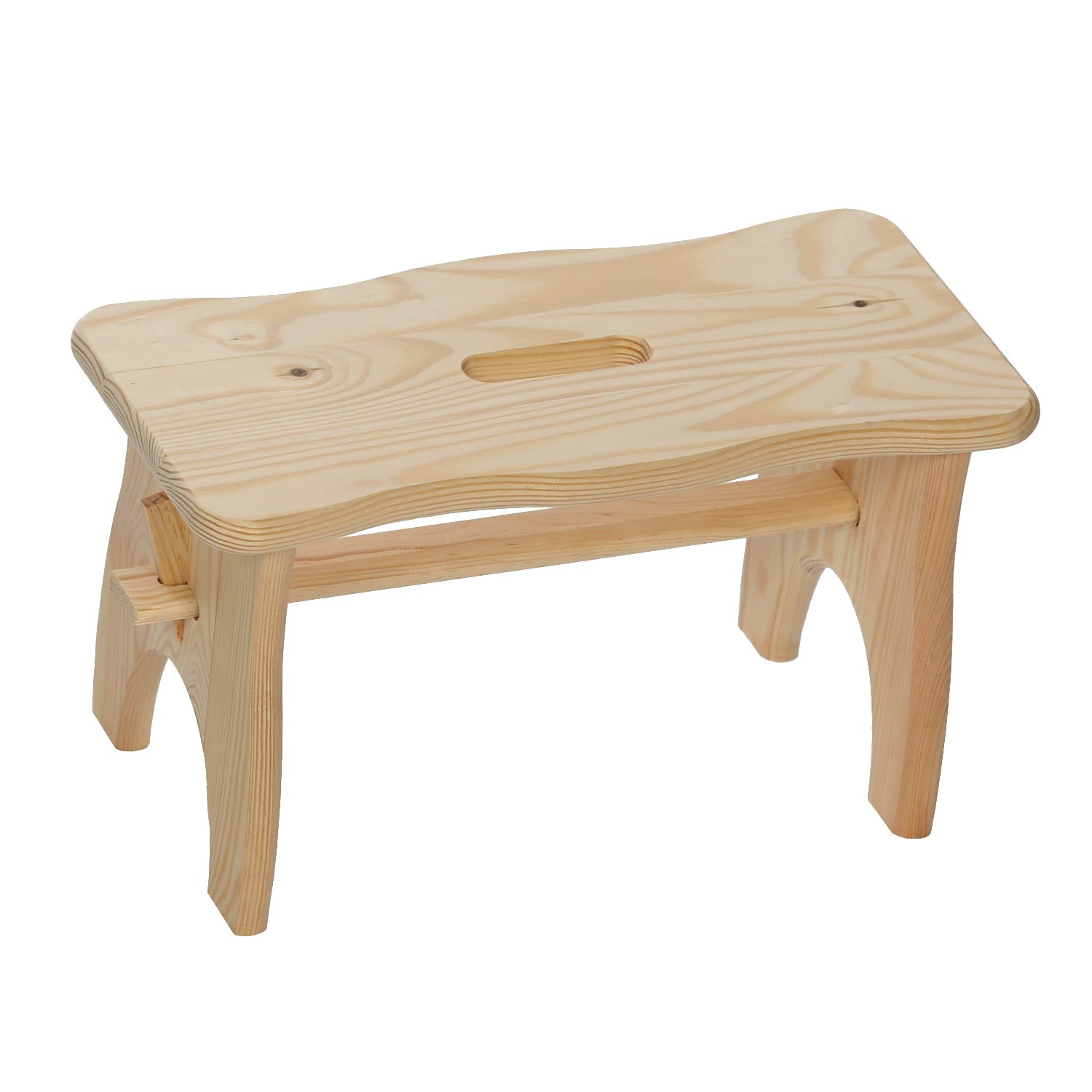 Holz Fussbank Tritthocker Fichtenholz