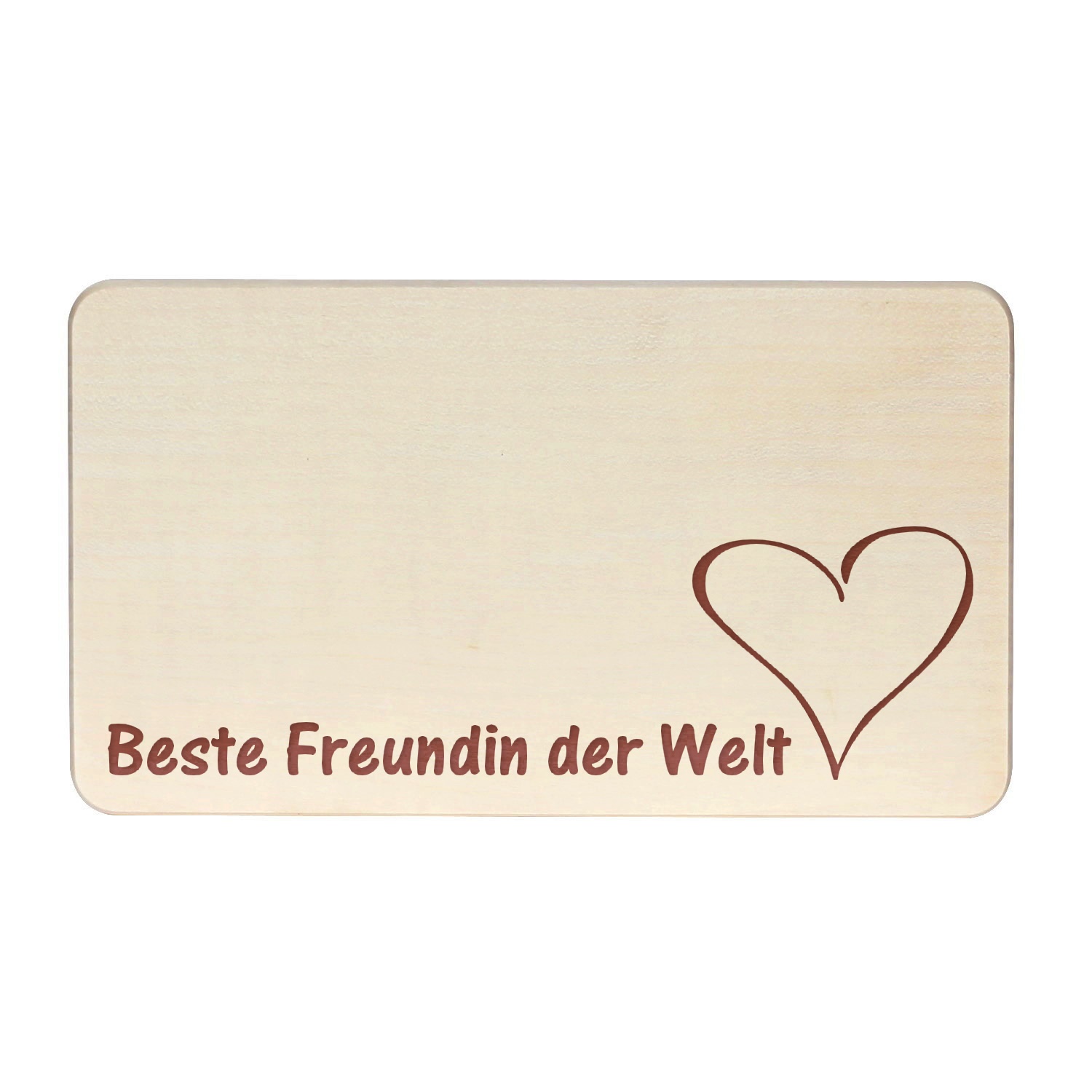 Frühstücksbrett graviert Schneidebrett eckig