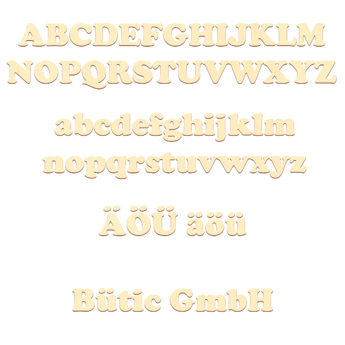 Holz Buchstaben Cooper Schriftzug