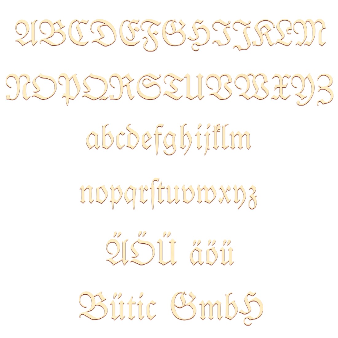 Holz Buchstaben Altdeutsch/LPZ Schriftzug