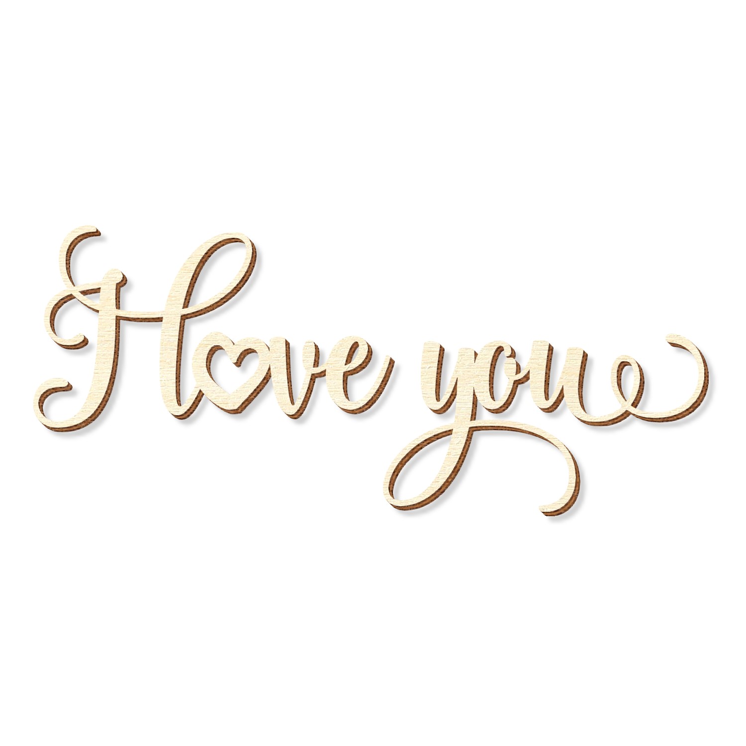 Schriftzug "I Love You" aus Holz