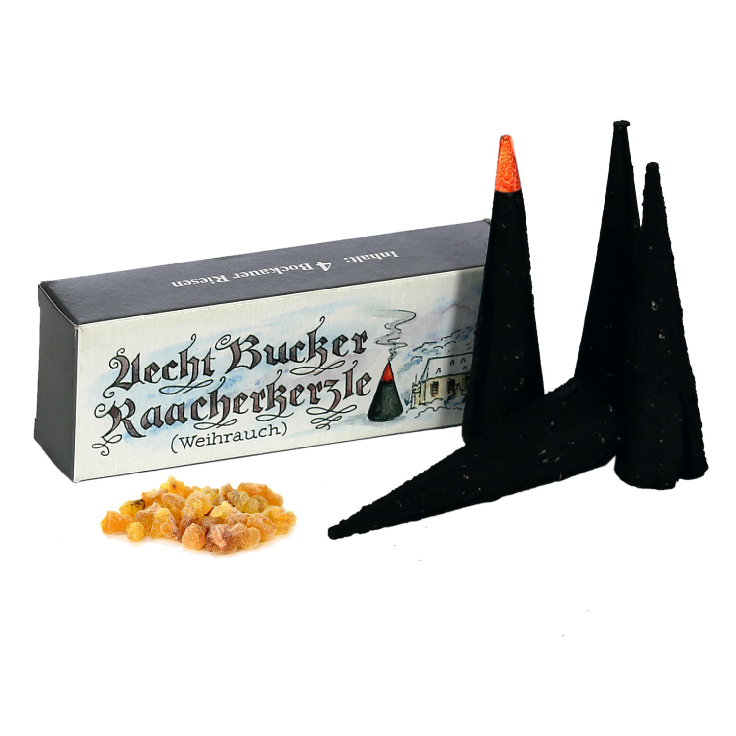 Echt Bockauer Räucherkerzen - Aecht Bucker Raacherkerzle – 1 Packung Weihrauch Riesen